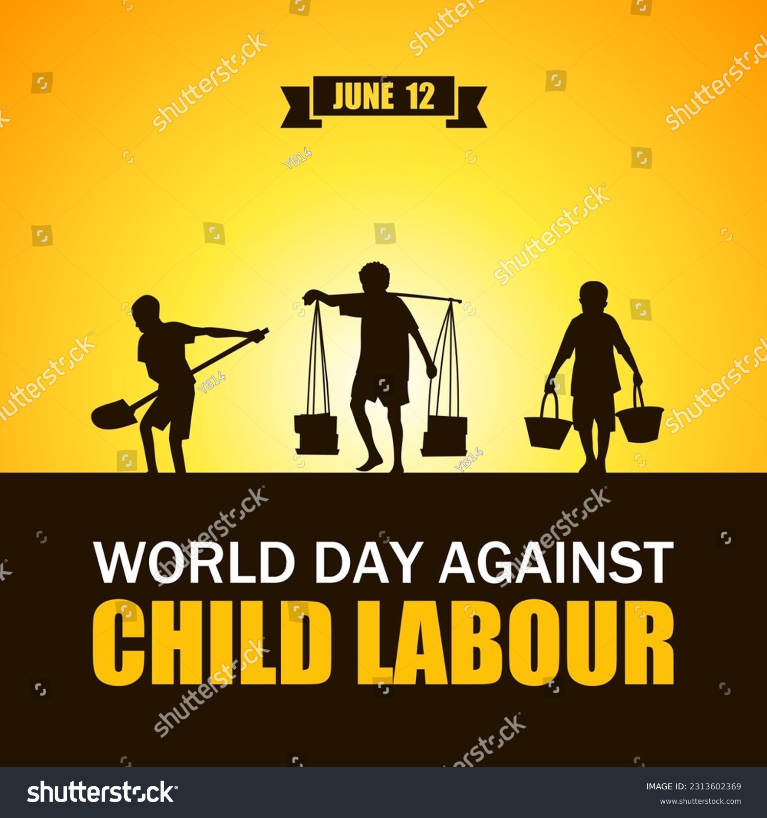 SVG of World day against child labour vector illustration. Suitable for Poster, Banners, campaign and greeting card. svg
