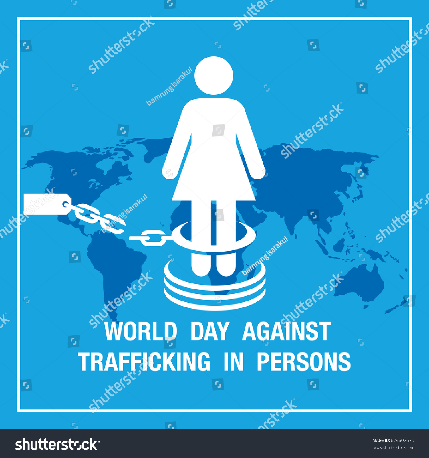World Day Against Trafficking Persons Banner Stock Vector Royalty Free