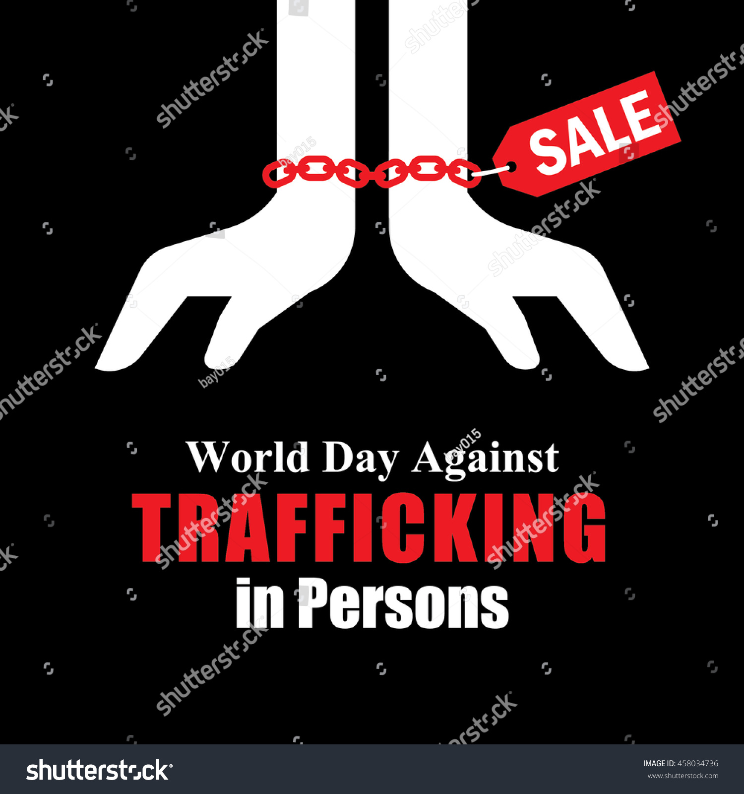 World Day Against Trafficking Persons Vector Stock Vector Royalty Free