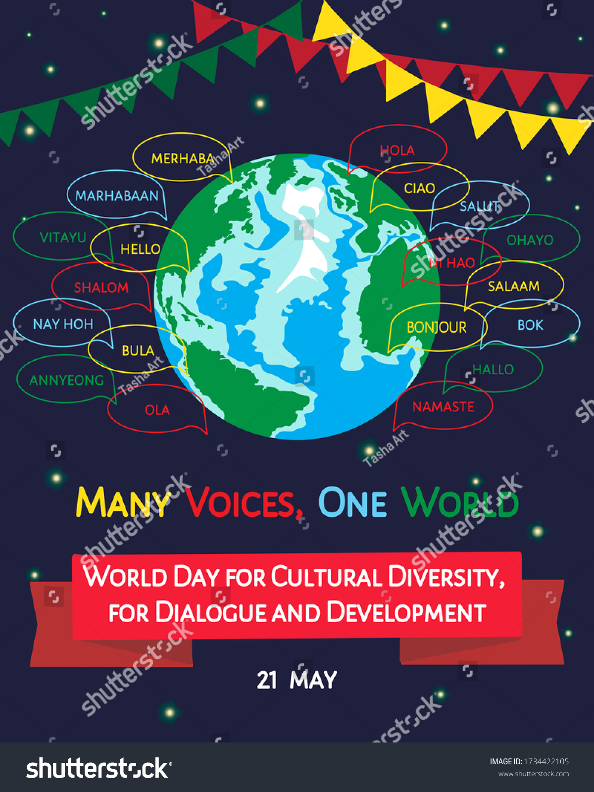 World Day Cultural Diversity 21 May Stock Vector (Royalty Free) 1734422105