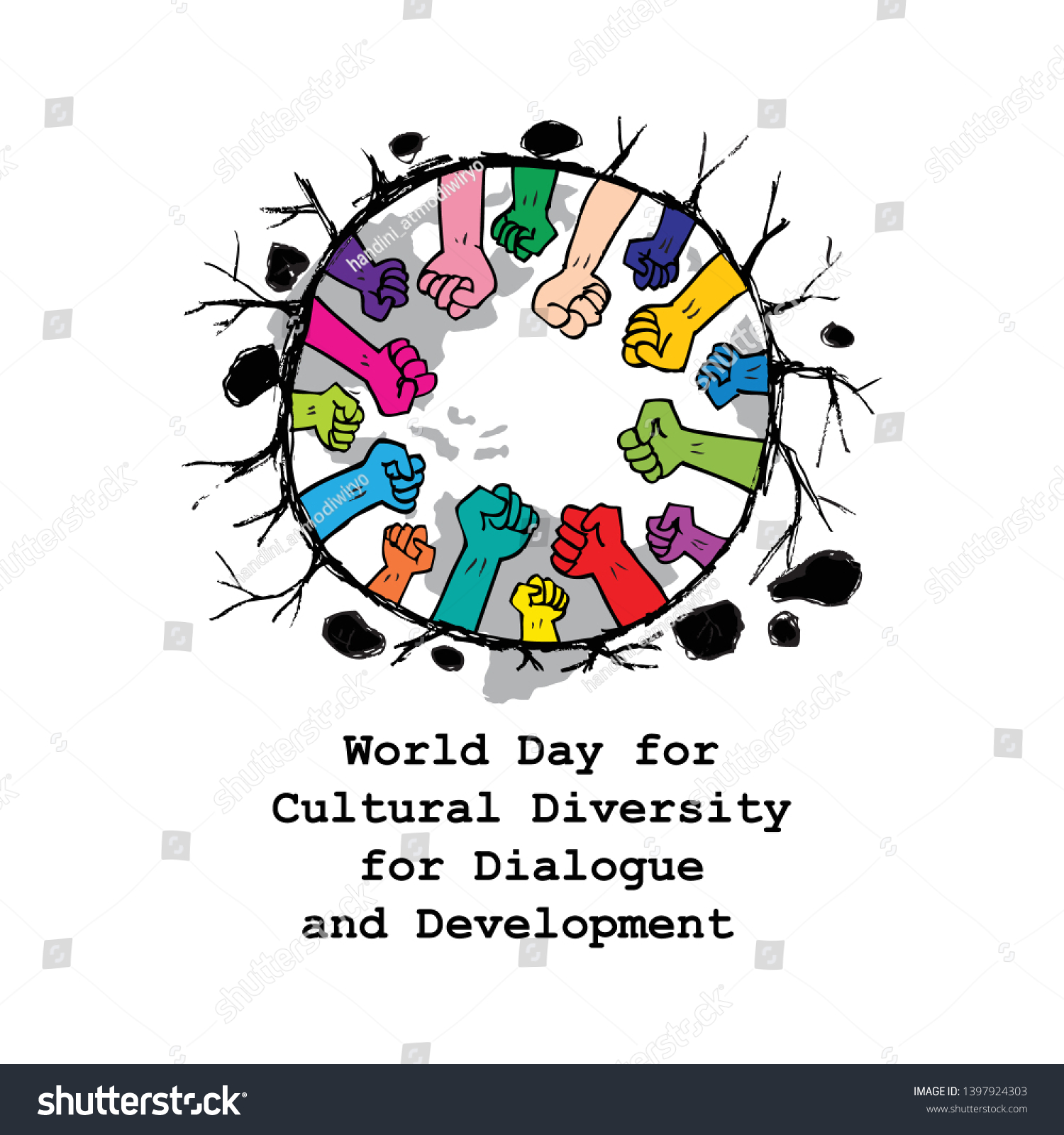 World Day Cultural Diversity Dialogue Development Stock Vector (Royalty ...