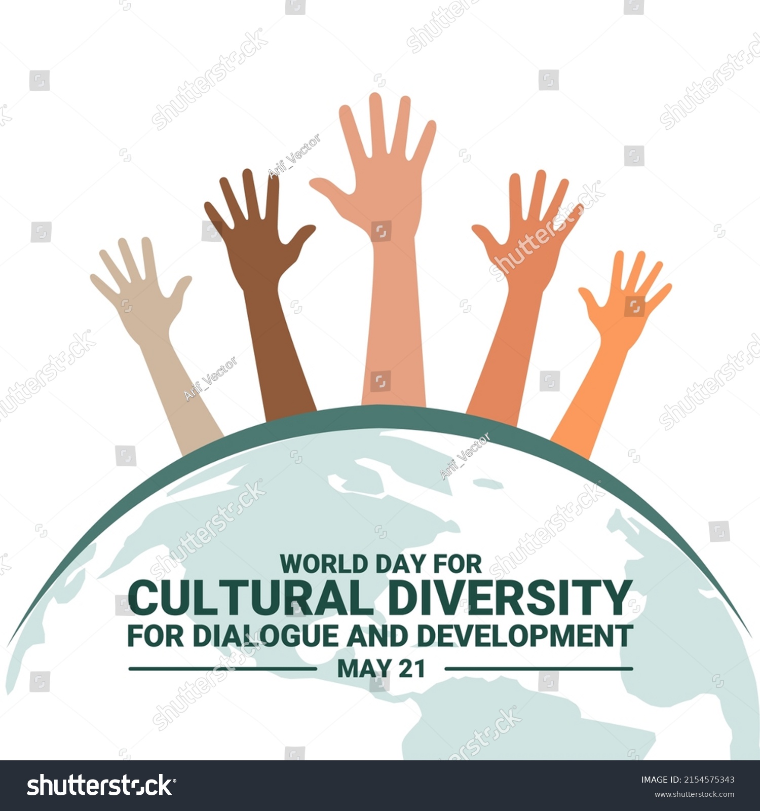 World Day Cultural Diversity Dialogue Development Stock Vector Royalty