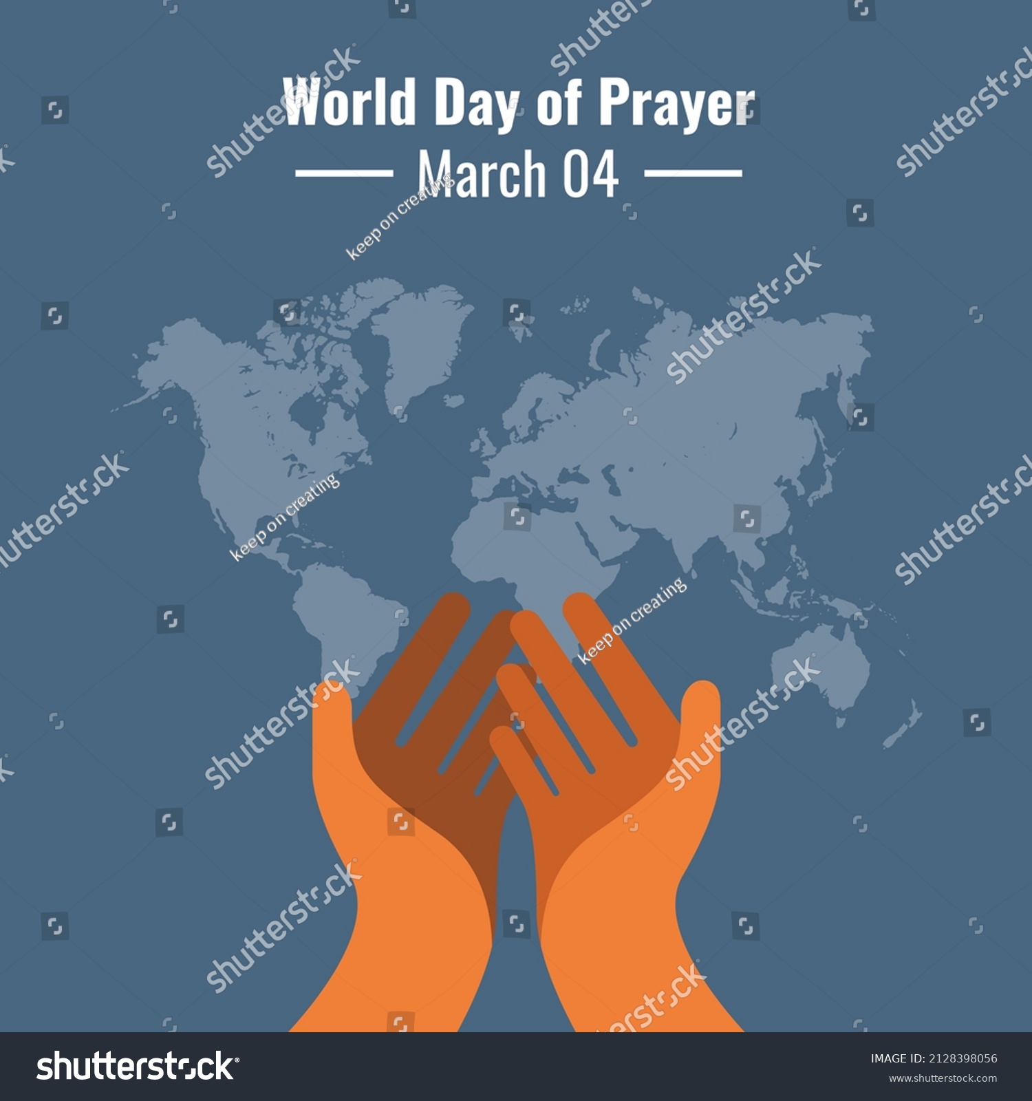 World Day Prayer Design Poster Banner Stock Vector (Royalty Free