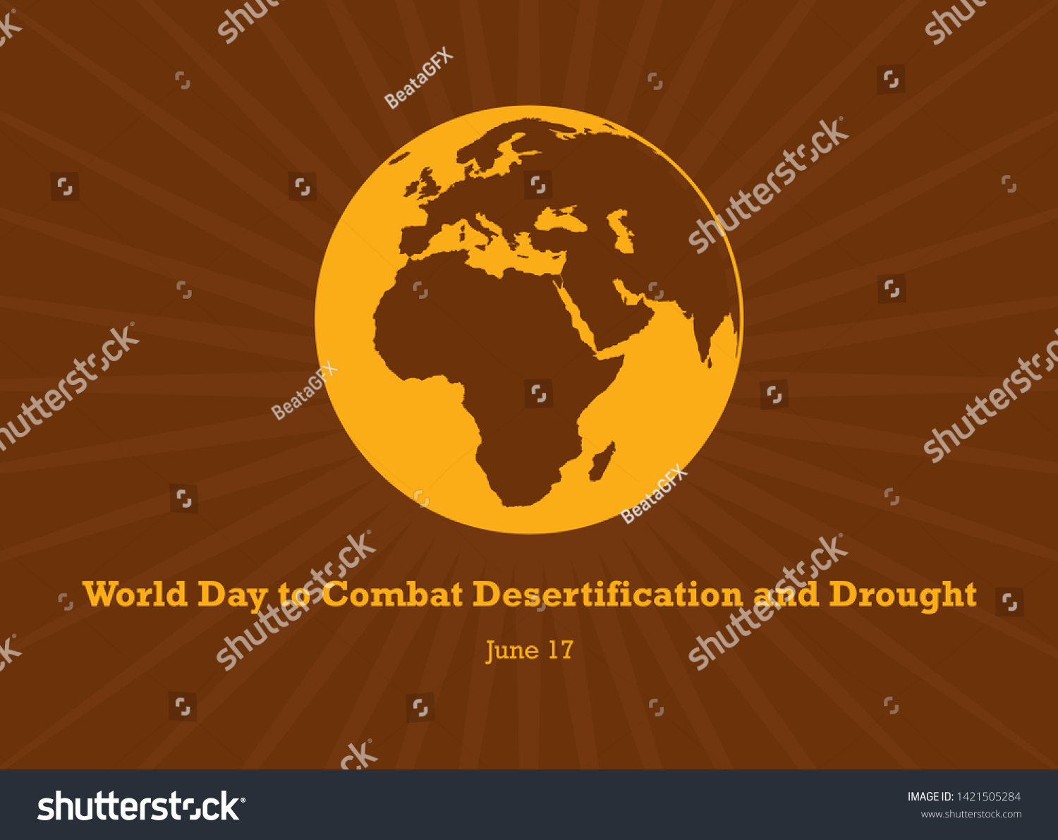 World Day Combat Desertification Drought Vector Stock Vector (Royalty ...