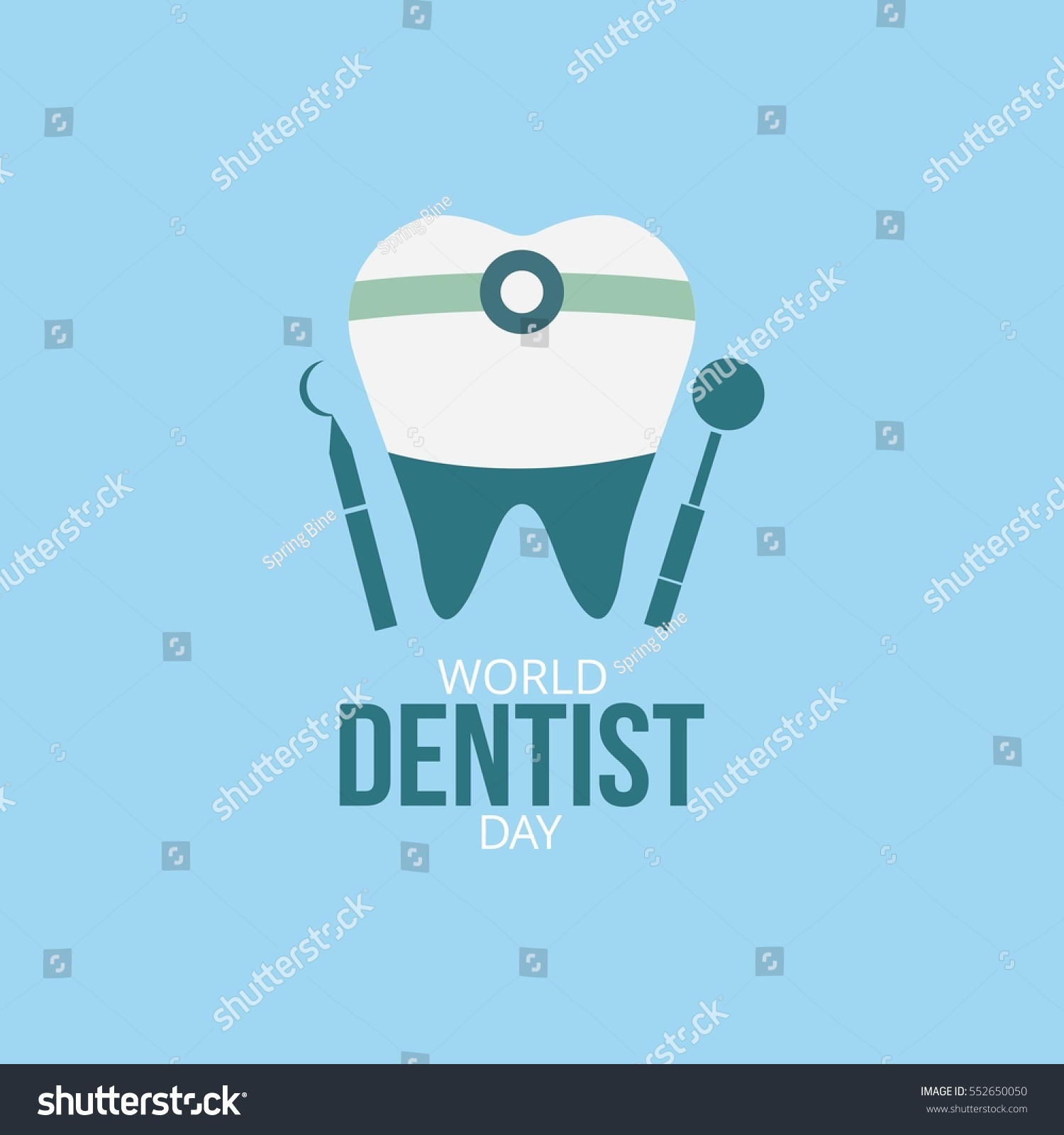 World Dentist Day Campaign Vector Illustration Stock Vector (Royalty