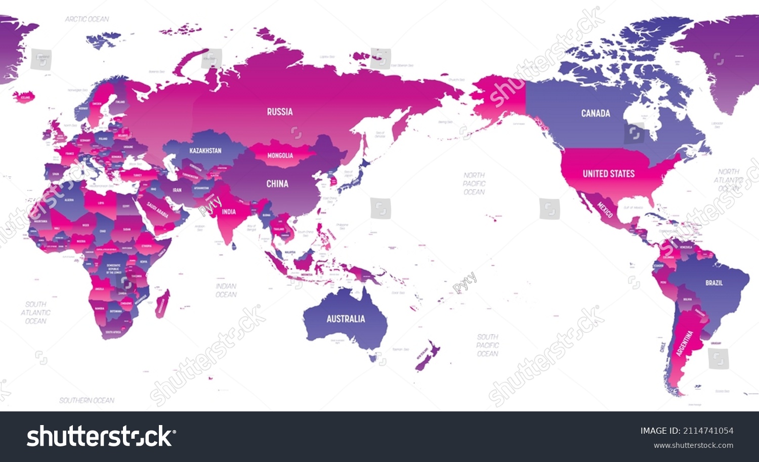 World Detailed Political Map Lables Stock Vector Royalty Free 2114741054 Shutterstock 7242