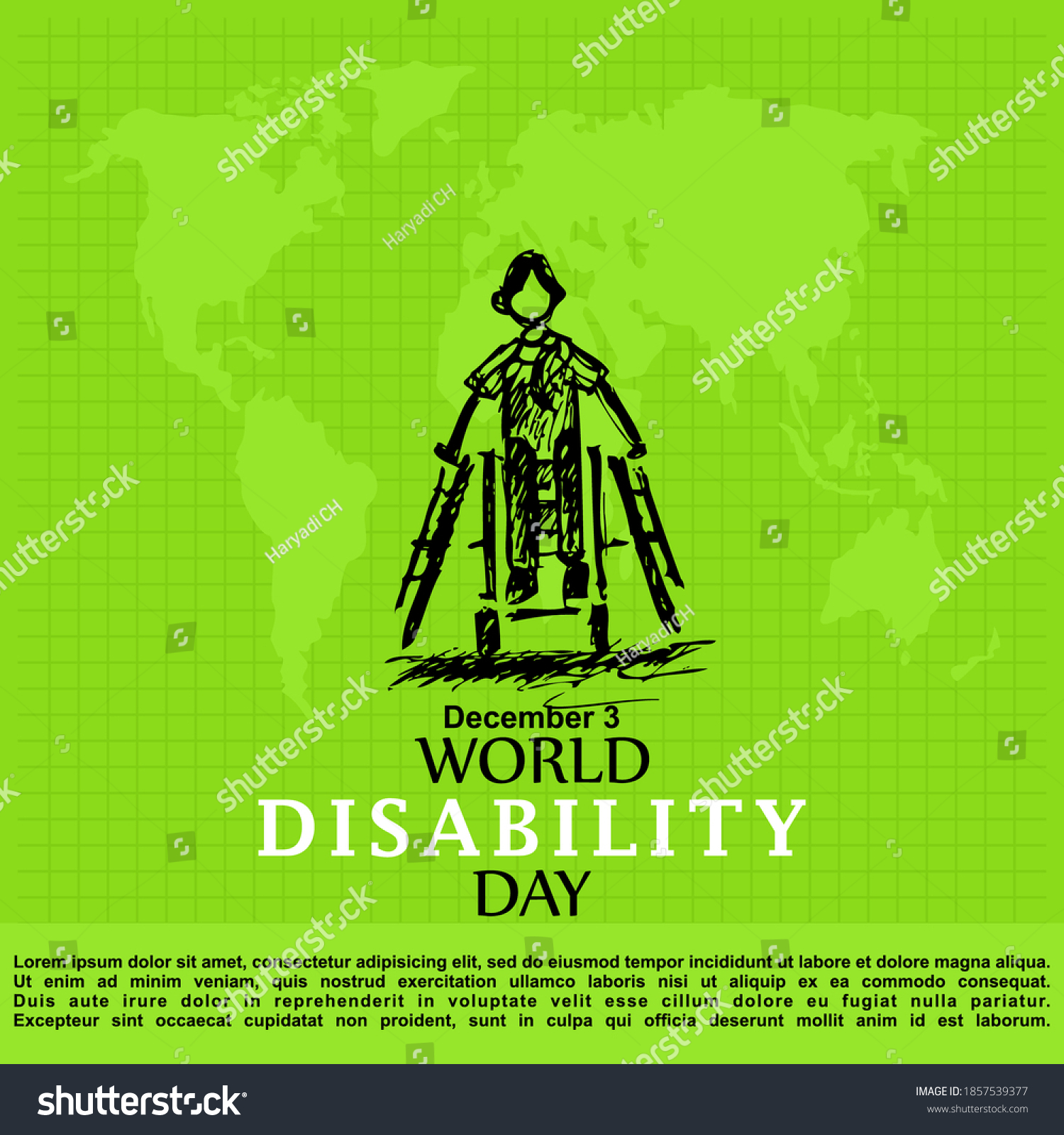 World Disability Day Poster Banner Stock Vector (Royalty Free