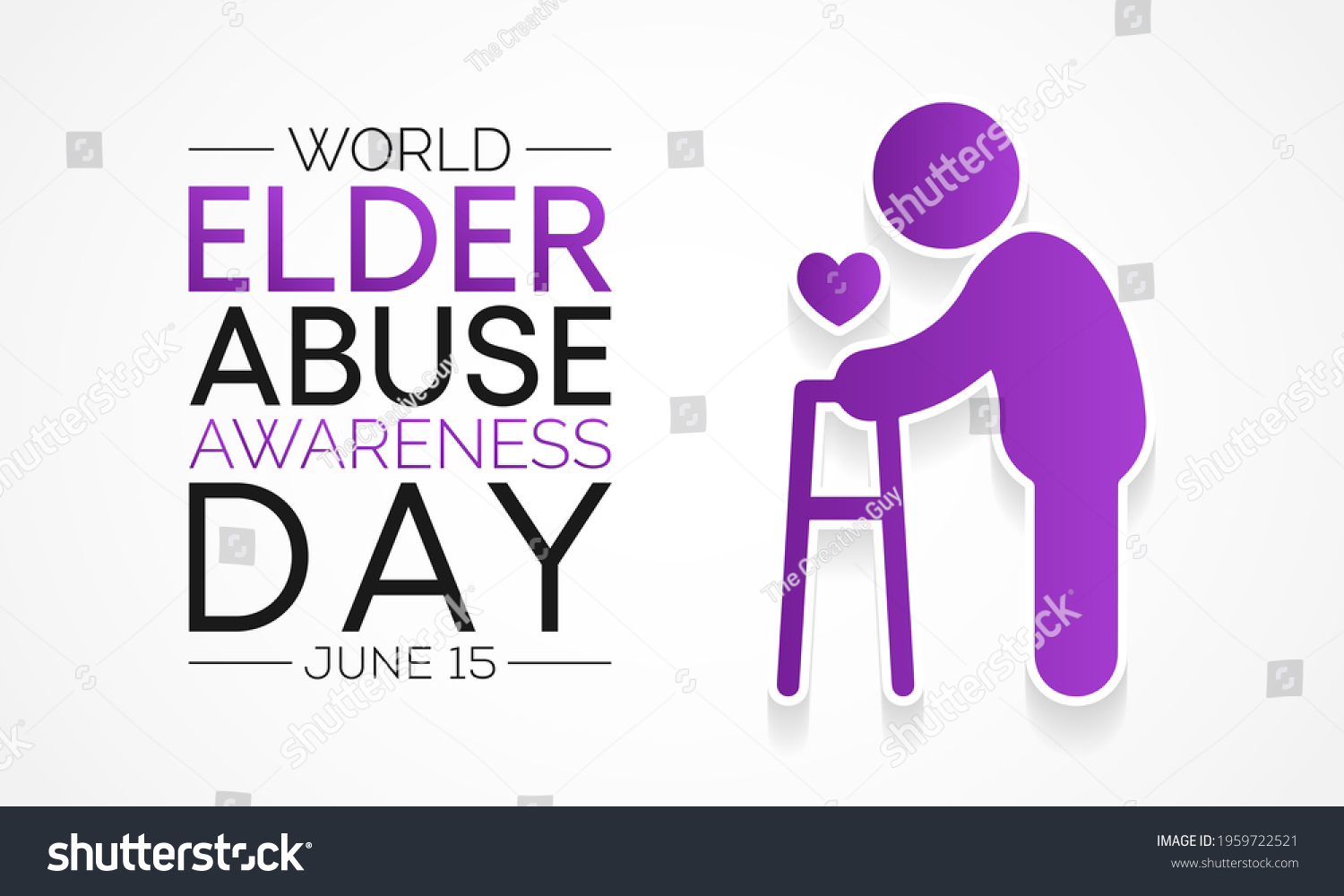 World Elder Abuse Awareness Day Observed Stock Vector (Royalty Free ...