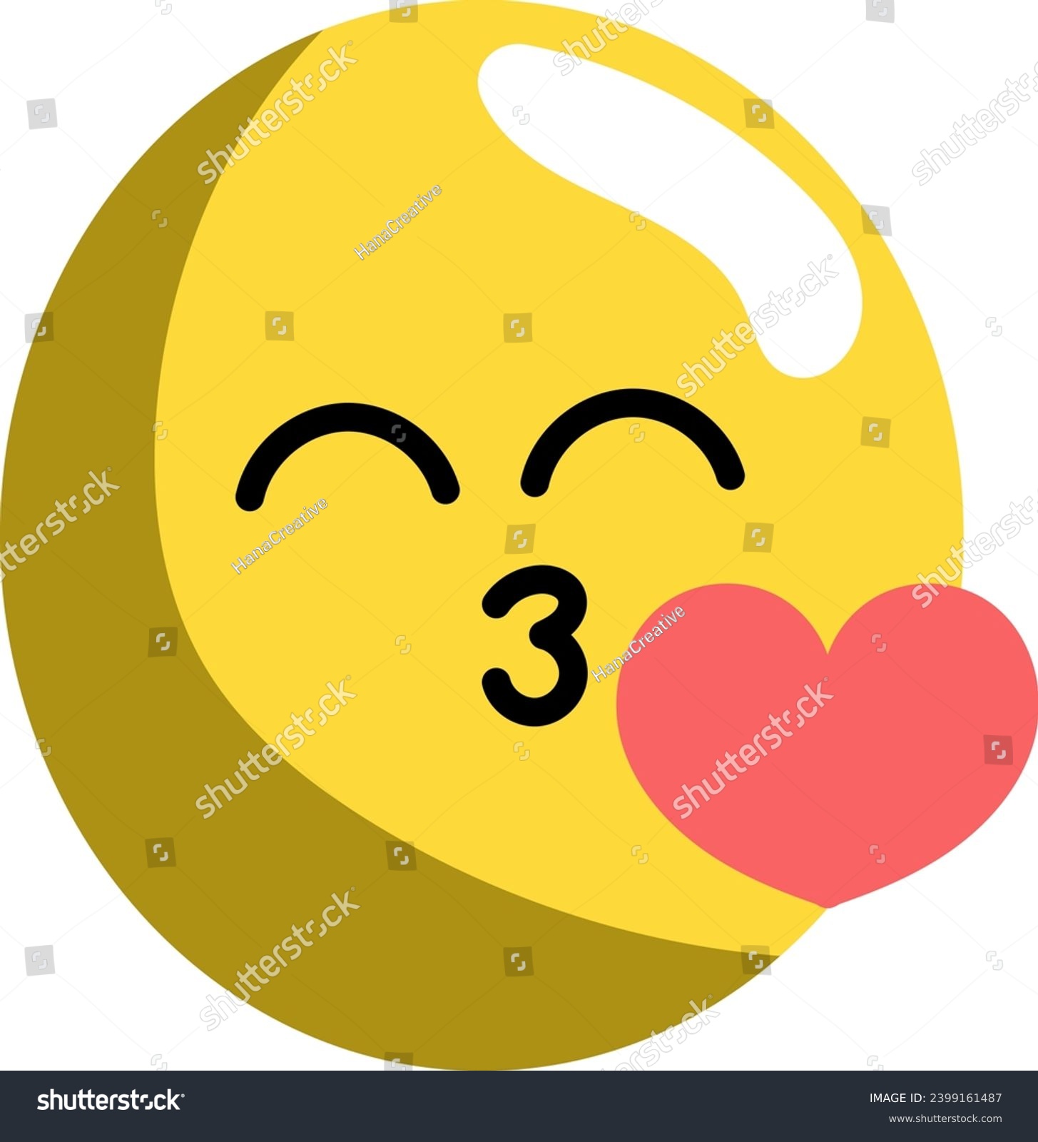 SVG of world emoji day icon Face Blowing a Kiss svg
