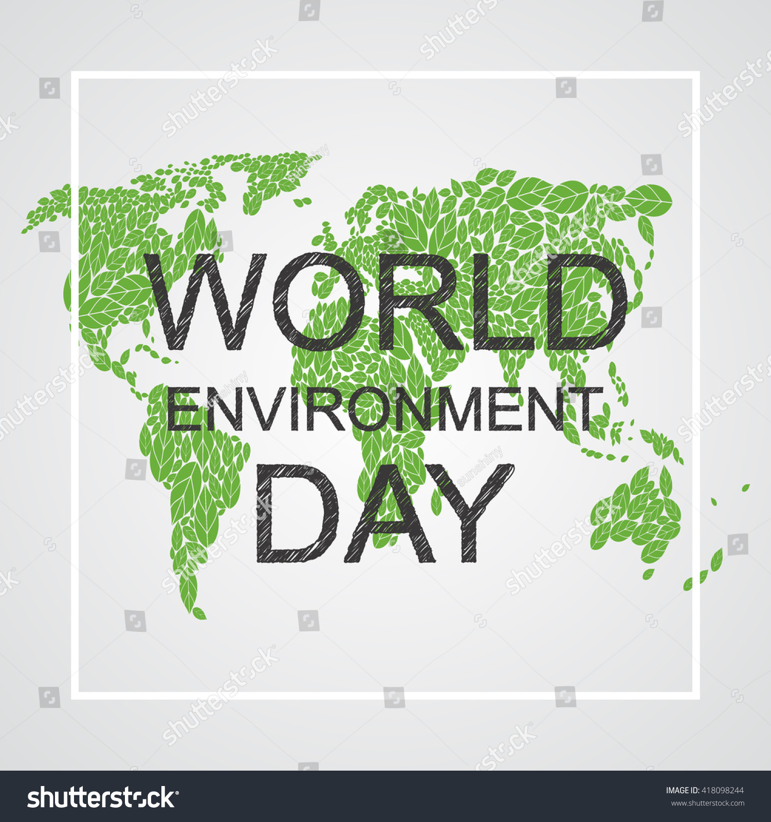 World Environment Day Vector Typography Vector Stock Vector (Royalty ...