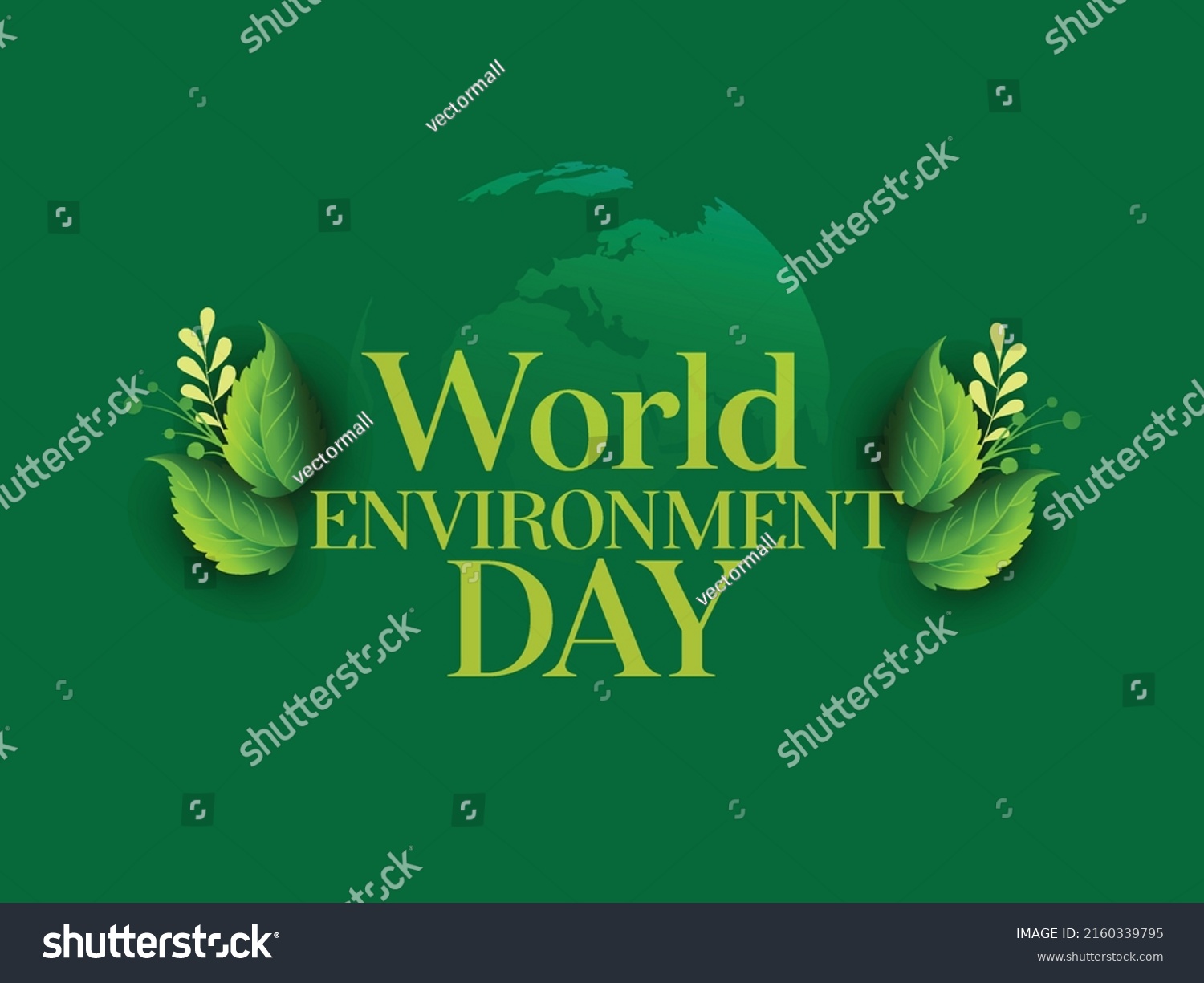 World Environment Day Earth Trees 3d Stock Vector (Royalty Free ...