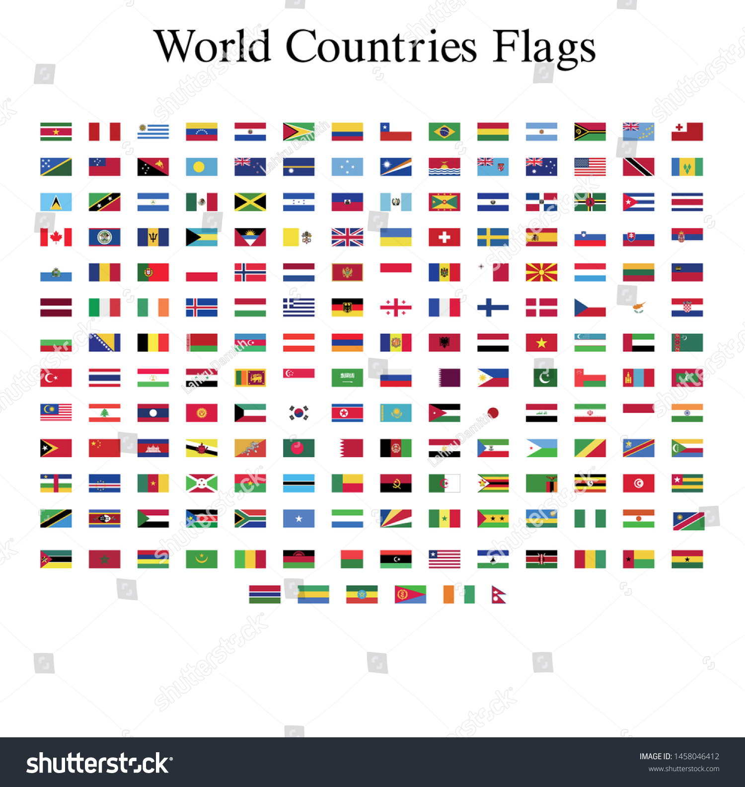 World Flags Illustrator Vector File Stock Vector (Royalty Free ...