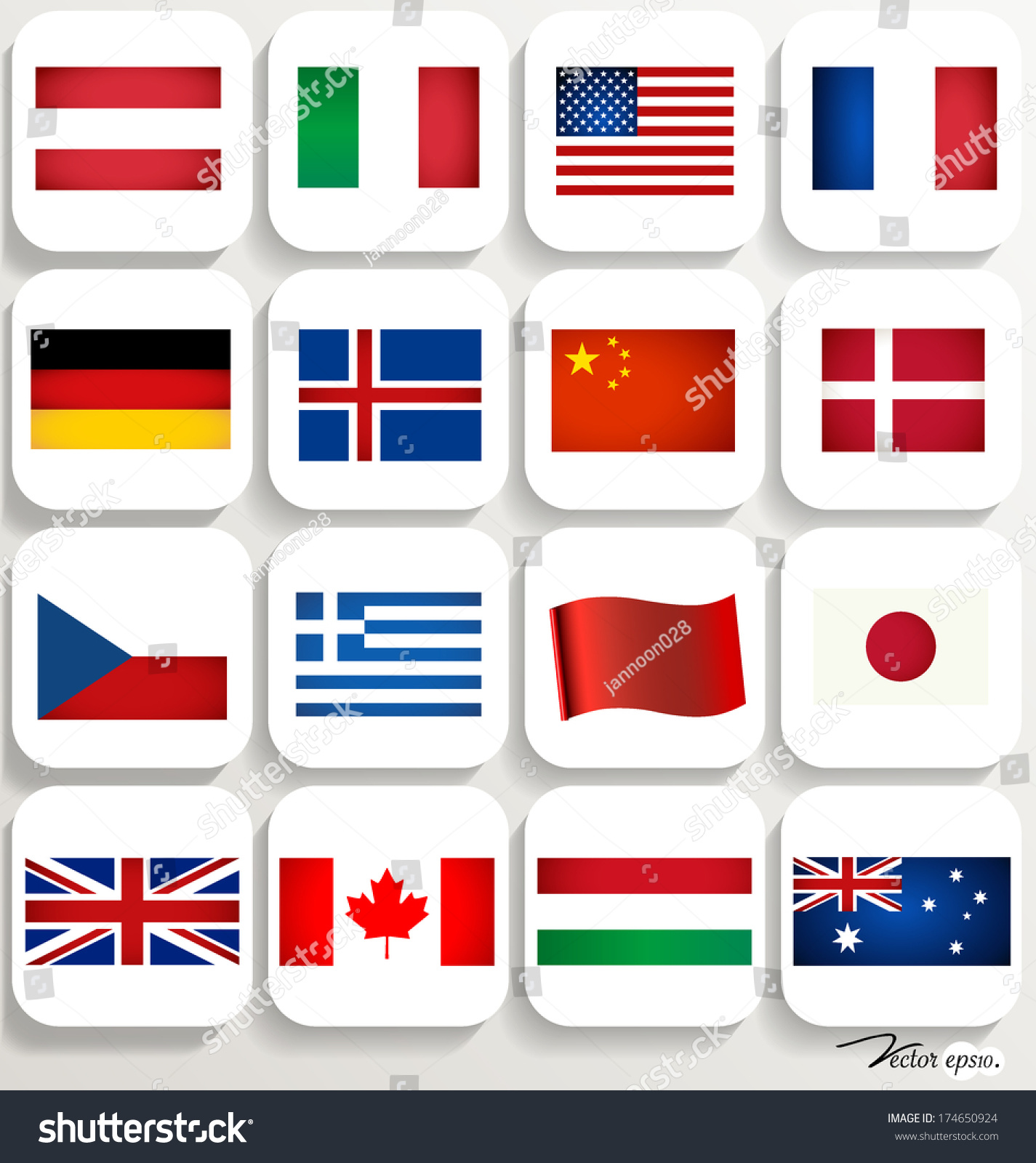 World Flags. Vector Illustration. - 174650924 : Shutterstock