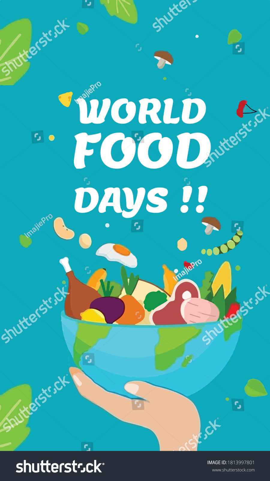 World Food Days Design Vector 库存矢量图（免版税）1813997801 Shutterstock