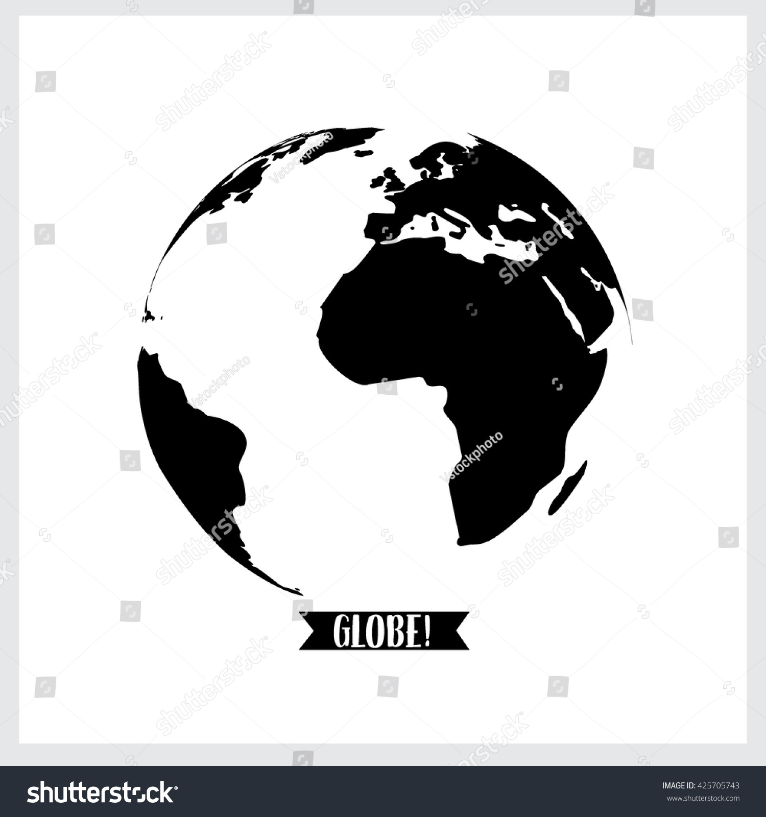 World Globe Vector Illustration Stock Vector Royalty Free 425705743