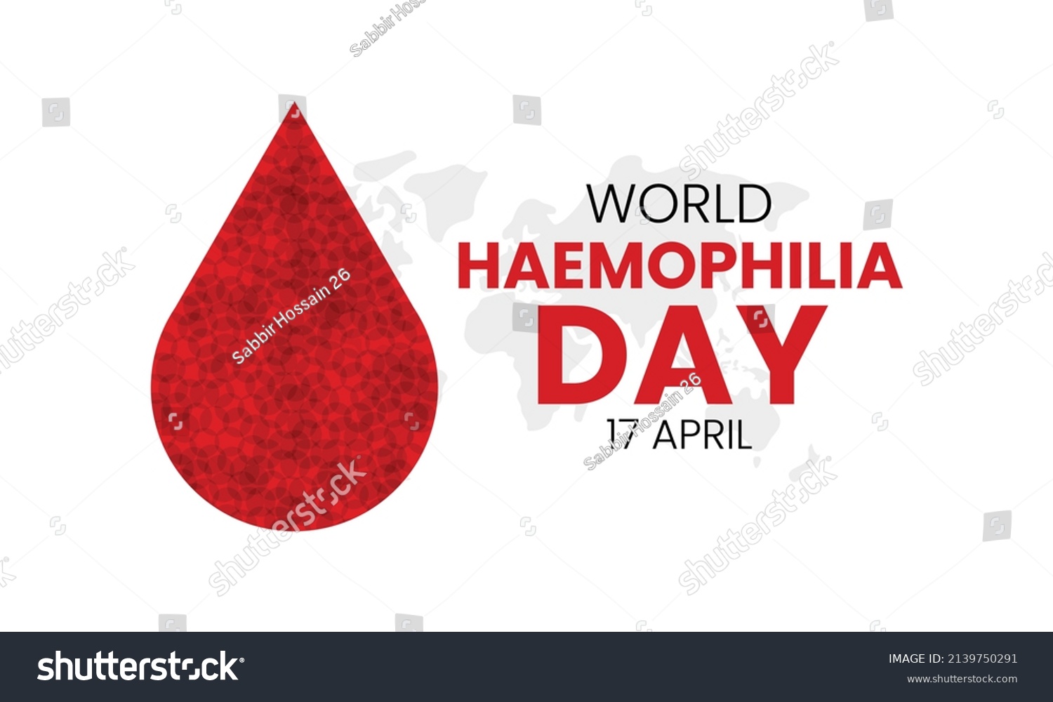 World Haemophilia Camping Banner Vector World Stock Vector (royalty 