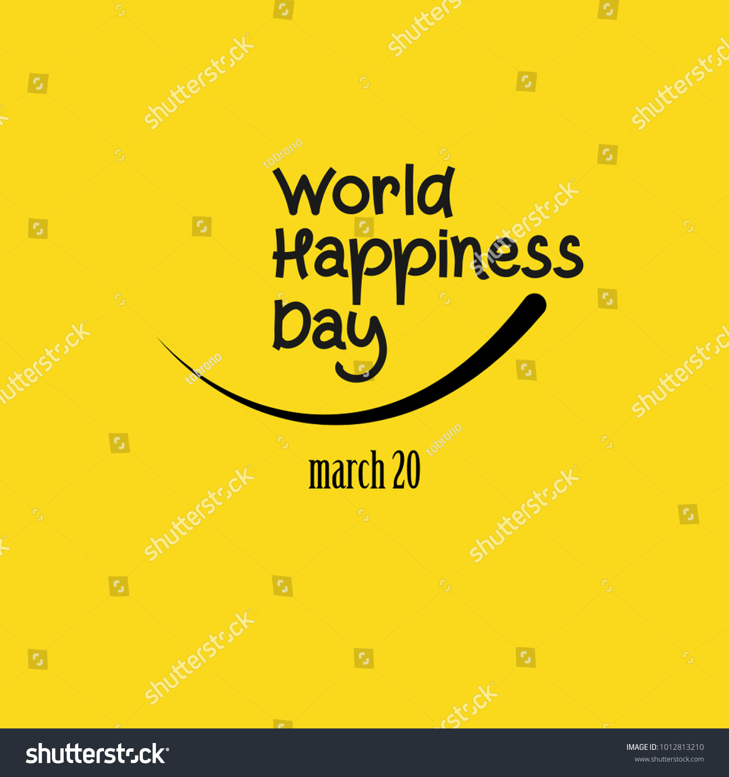 World Happiness Day Vector Stock Vector (Royalty Free) 1012813210