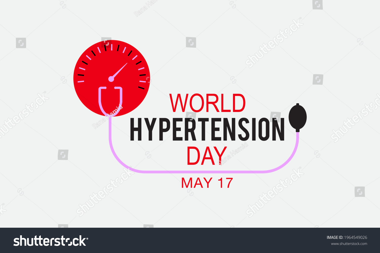 World Hypertension Day Health Prevention Awareness Stock Vector ...