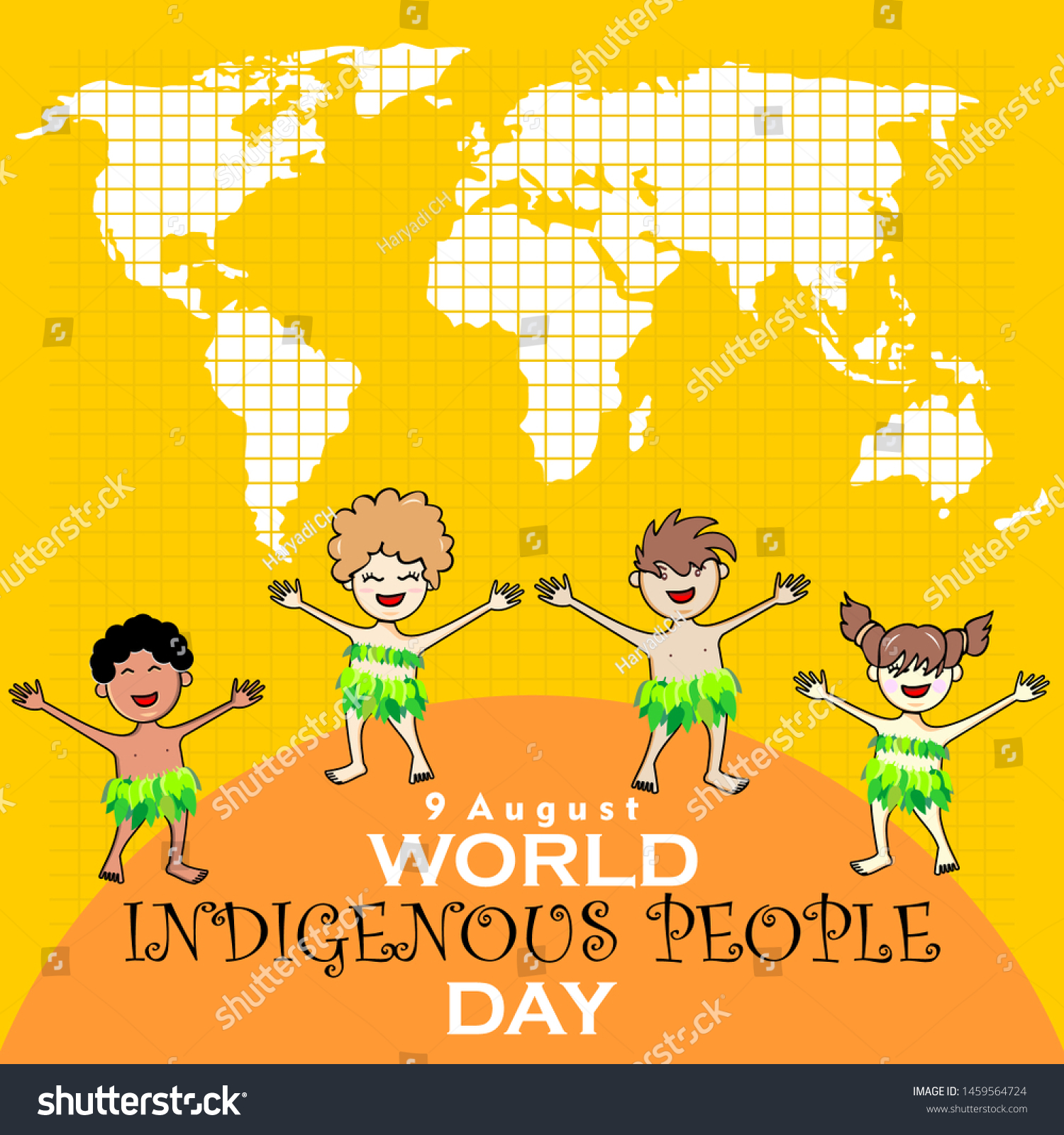 World Indigenous People Day Poster Stock Vector Royalty Free 1459564724