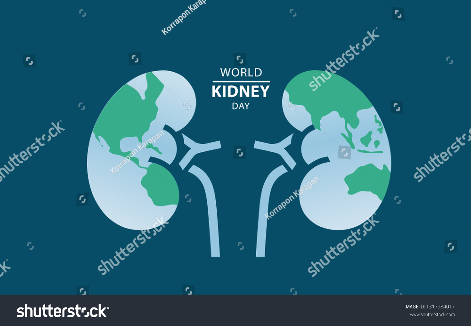 World Kidney Day Card Vector Illustration Stock Vector (Royalty Free ...