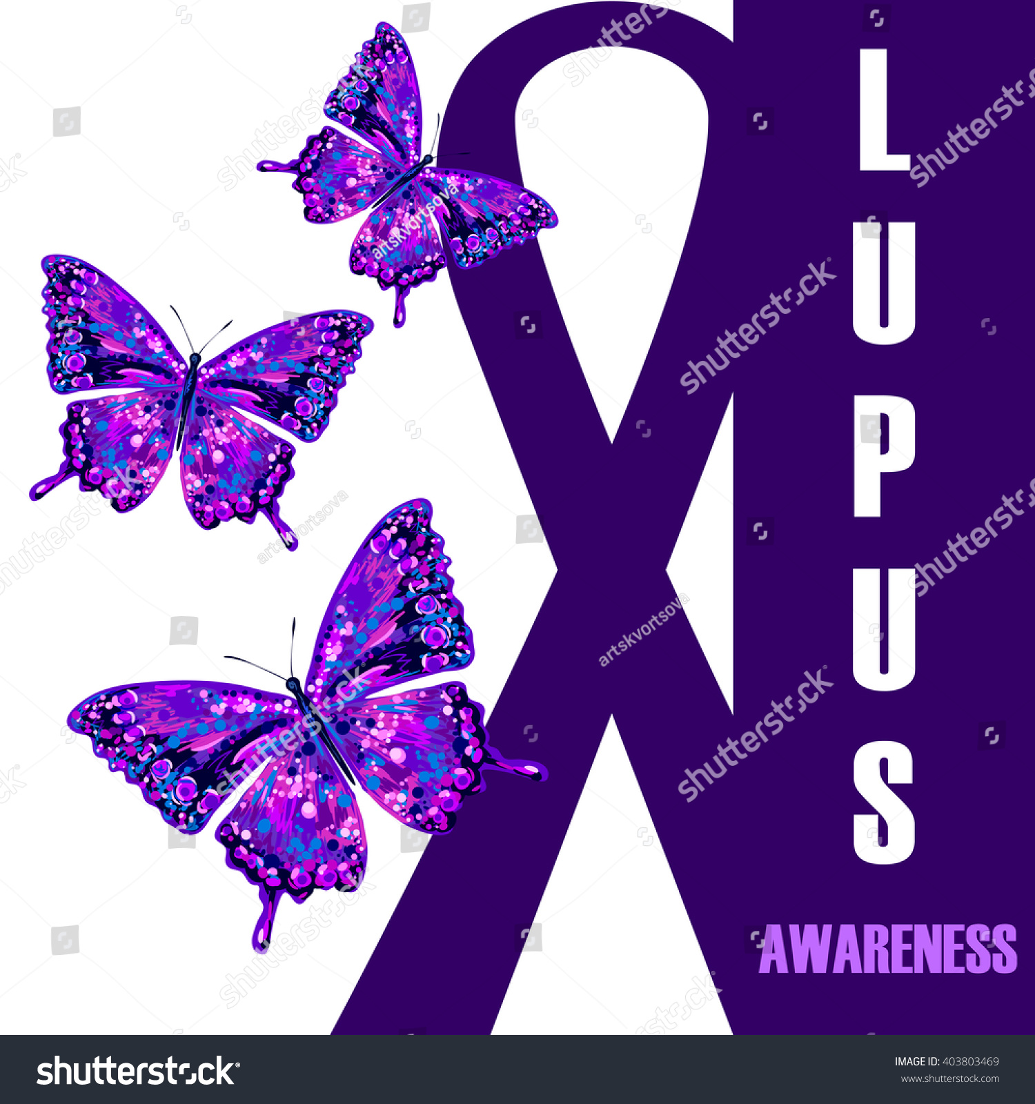World Lupus Awareness Day Butterfly Vector Stock Vector 403803469 ...