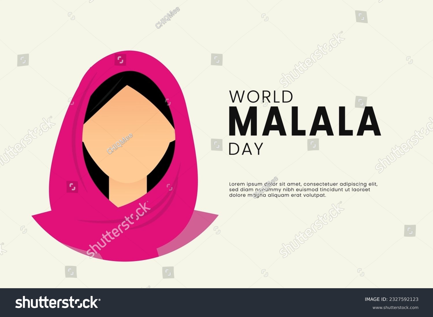 SVG of World Malala Day, July 12. Malala day concept. Malala Yousafzai quote, illustration vector svg
