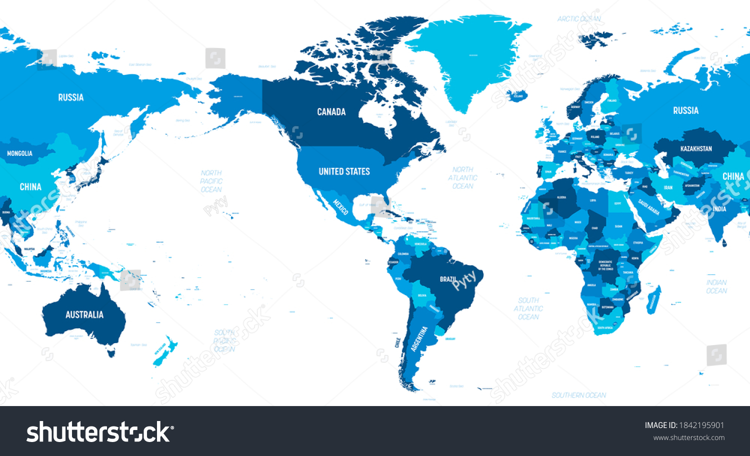 2 429 World map usa center Gambar - Stock Vector World Map America Centered Green Hue Colored On Dark Background High Detailed Political Map Of 1842195901