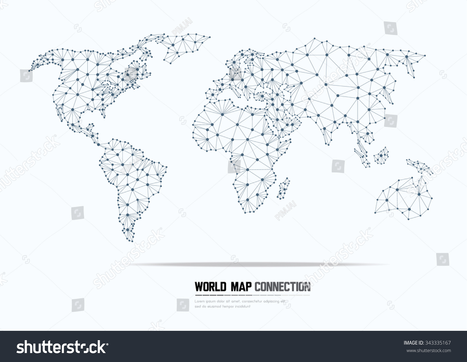 World Map Connection Vector Illustration 스톡 벡터(로열티 프리) 343335167 ...