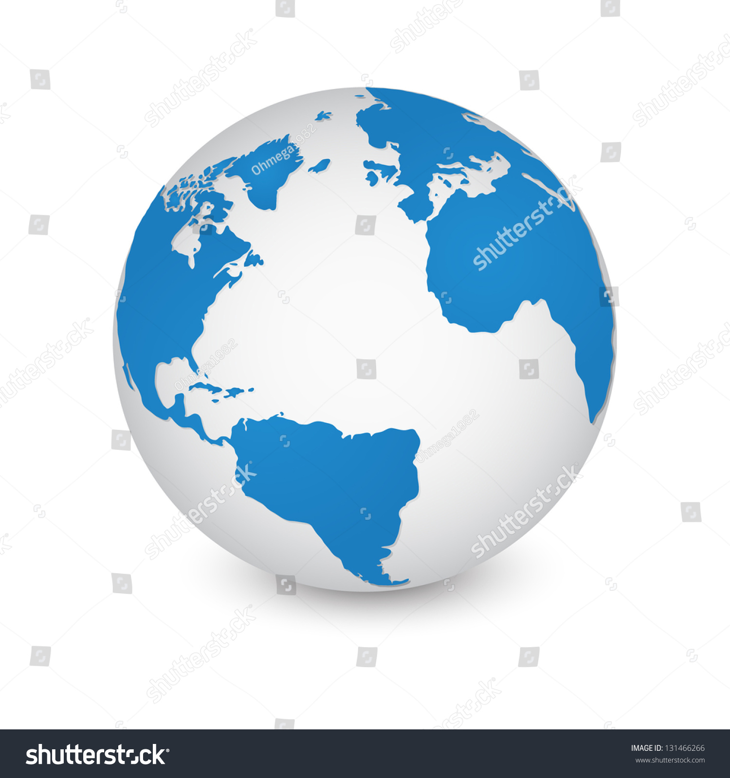 ワールドマップと地球儀の詳細ベクター画像イラスト Eps10 のベクター画像素材 ロイヤリティフリー