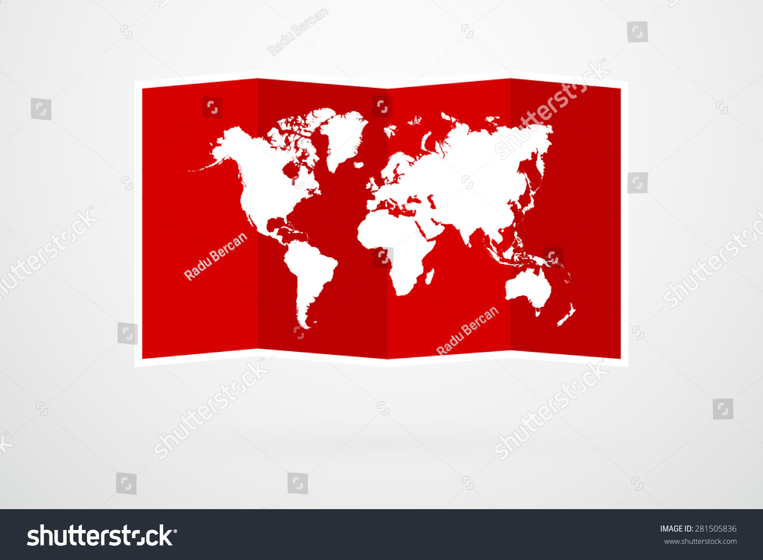 World Map Cardboard Vector Stock Vector (Royalty Free) 281505836