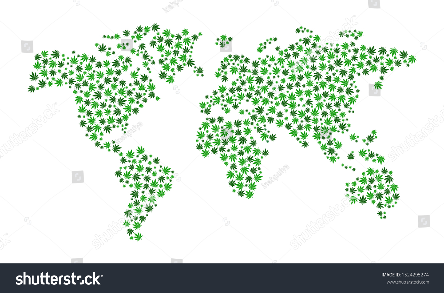 World Map Composition Cannabis Leavesvector World Stock Vector Royalty Free 1524295274 World Map Composition Cannabis Leavesvector World Stock Vector Royalty Free 1524295274