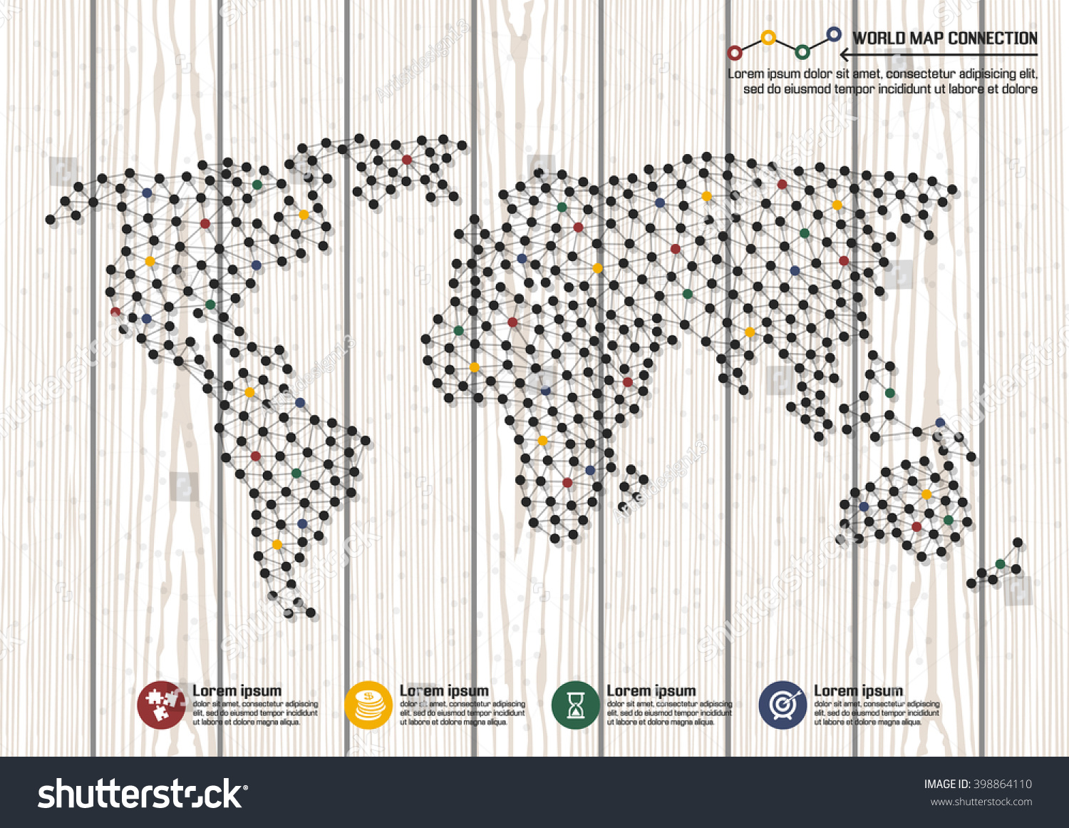 World Map Connection Stock Vector (Royalty Free) 398864110 | Shutterstock