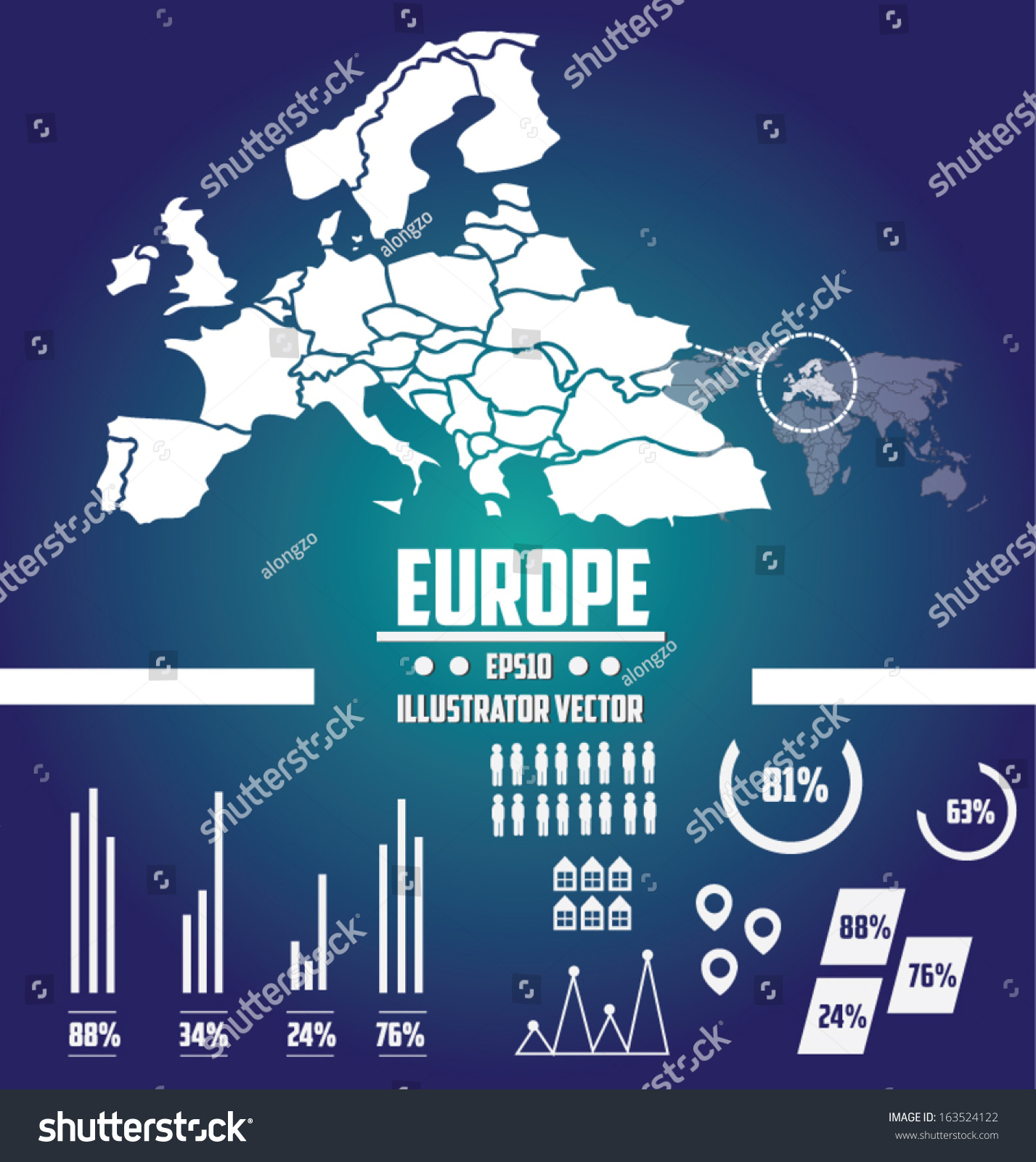 World Map Europe Illustrator Vector Stock Vector (Royalty Free ...