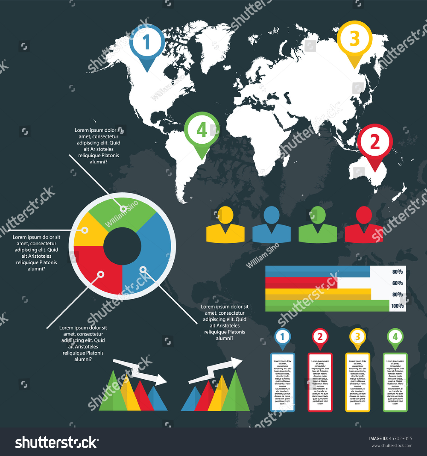 world map for business presentation