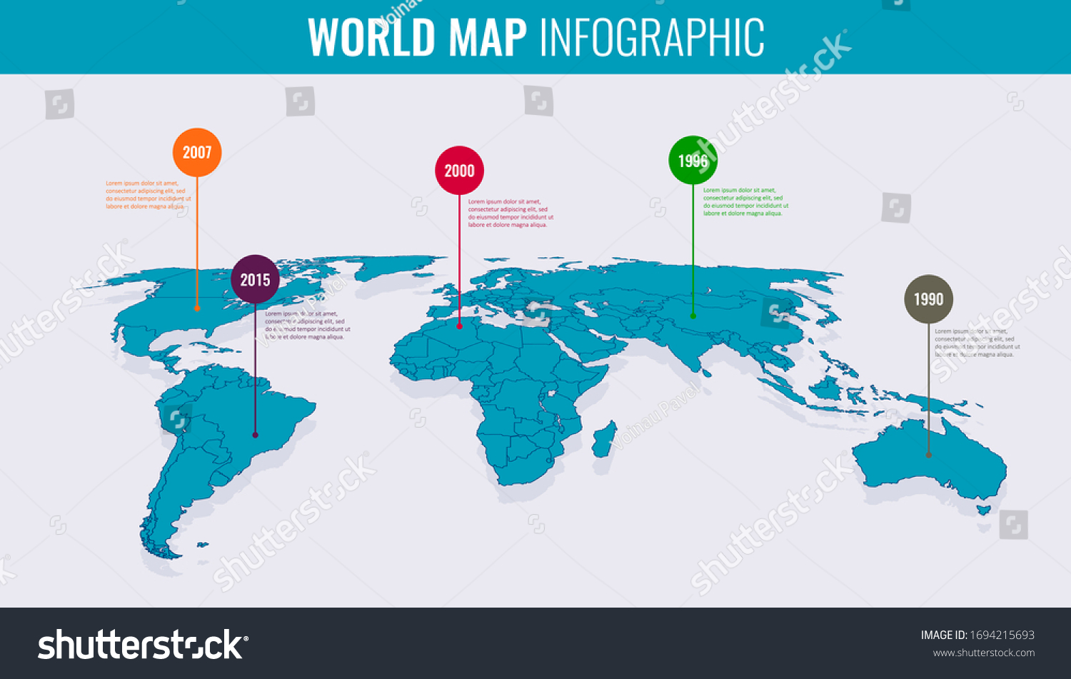 World Map Infographic Template Vector Illustration Stock Vector   Stock Vector World Map Infographic Template Vector Illustration 1694215693 