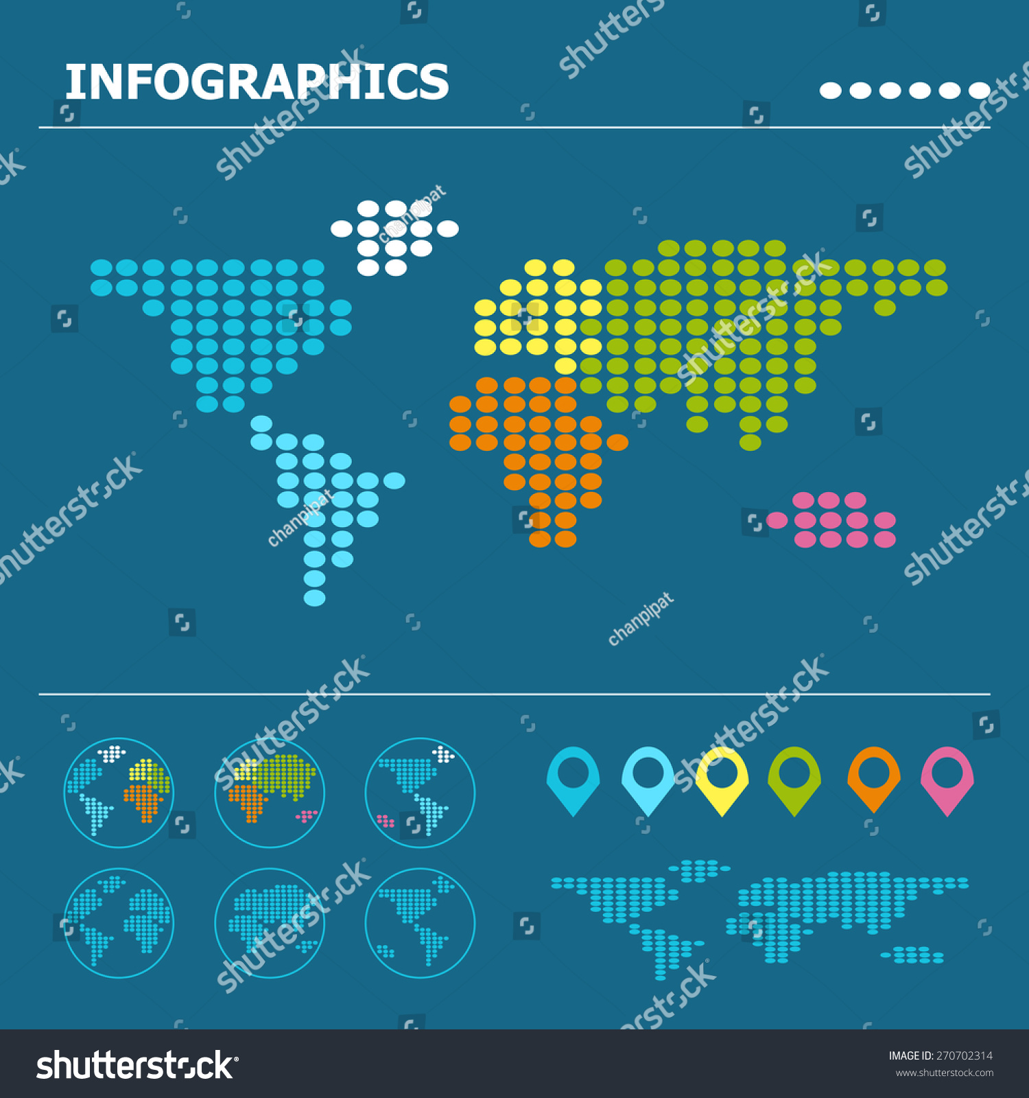 World Map Infographics Stock Vector Royalty Free 270702314 Shutterstock
