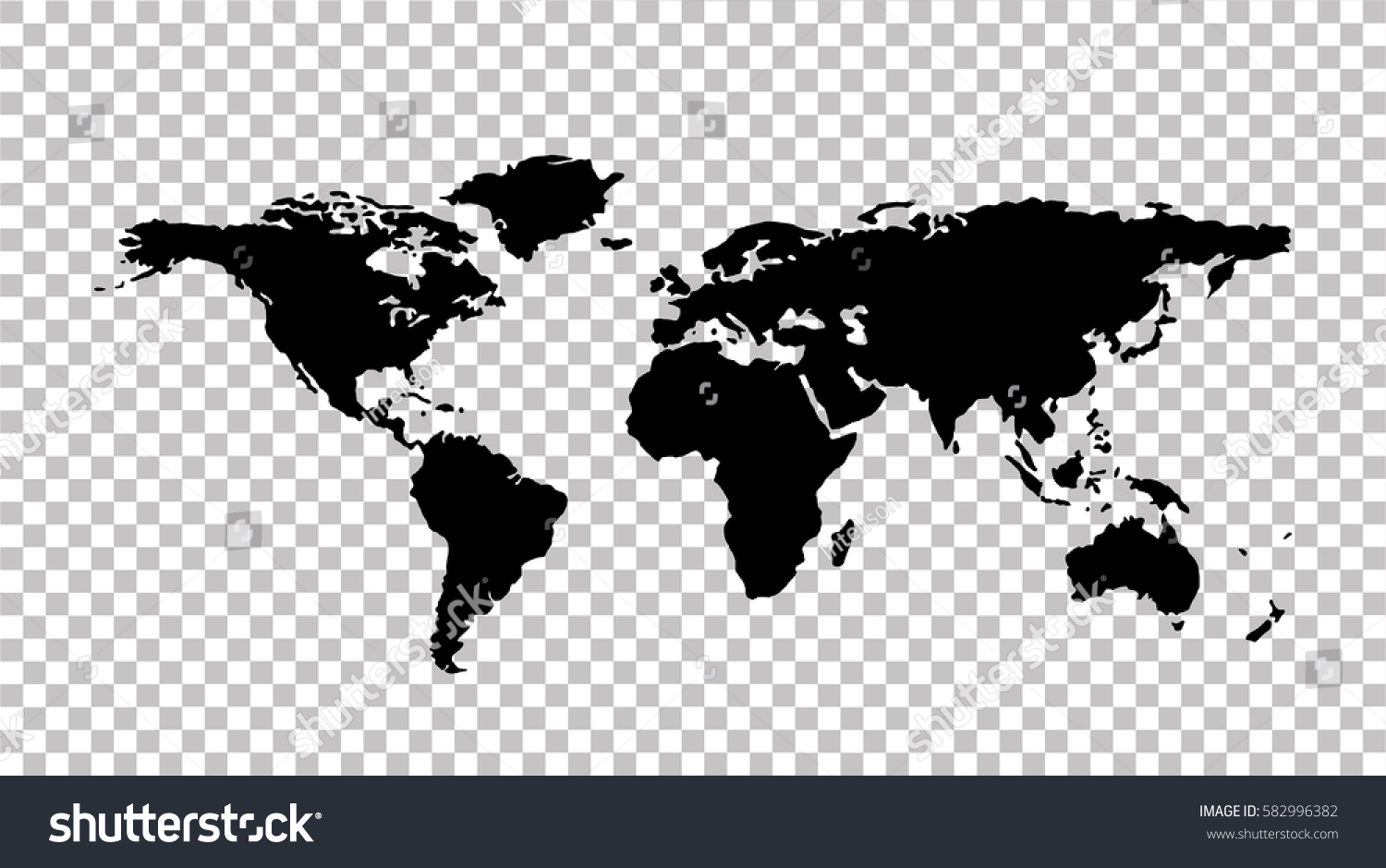 World Map Stock Vector Stock Vector (Royalty Free) 582996382