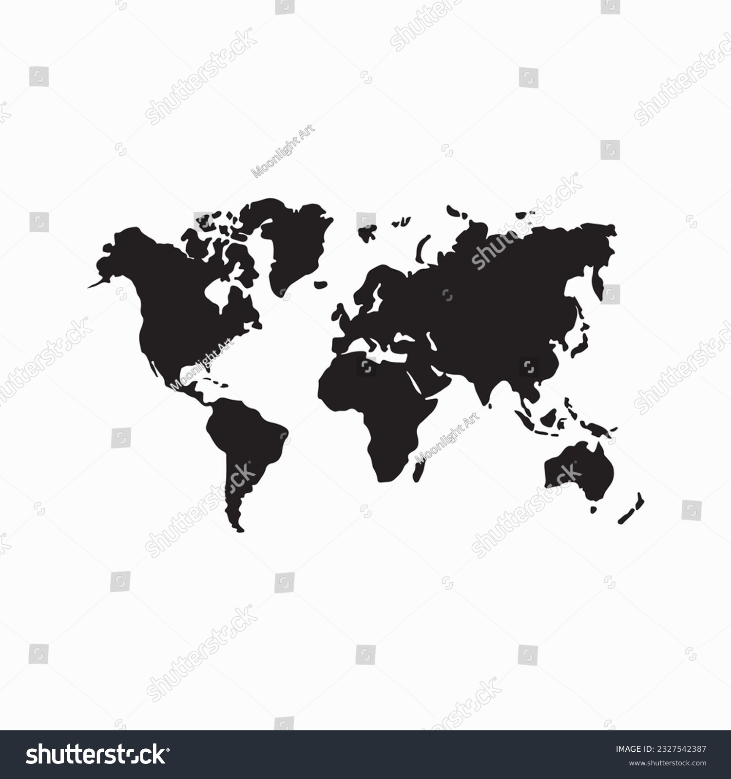 SVG of World Map Svg, World Svg, Travel Svg World Map Clipart Png Cricut Svg, Map Cut File for Silhouette Continents Shape Global Map  svg