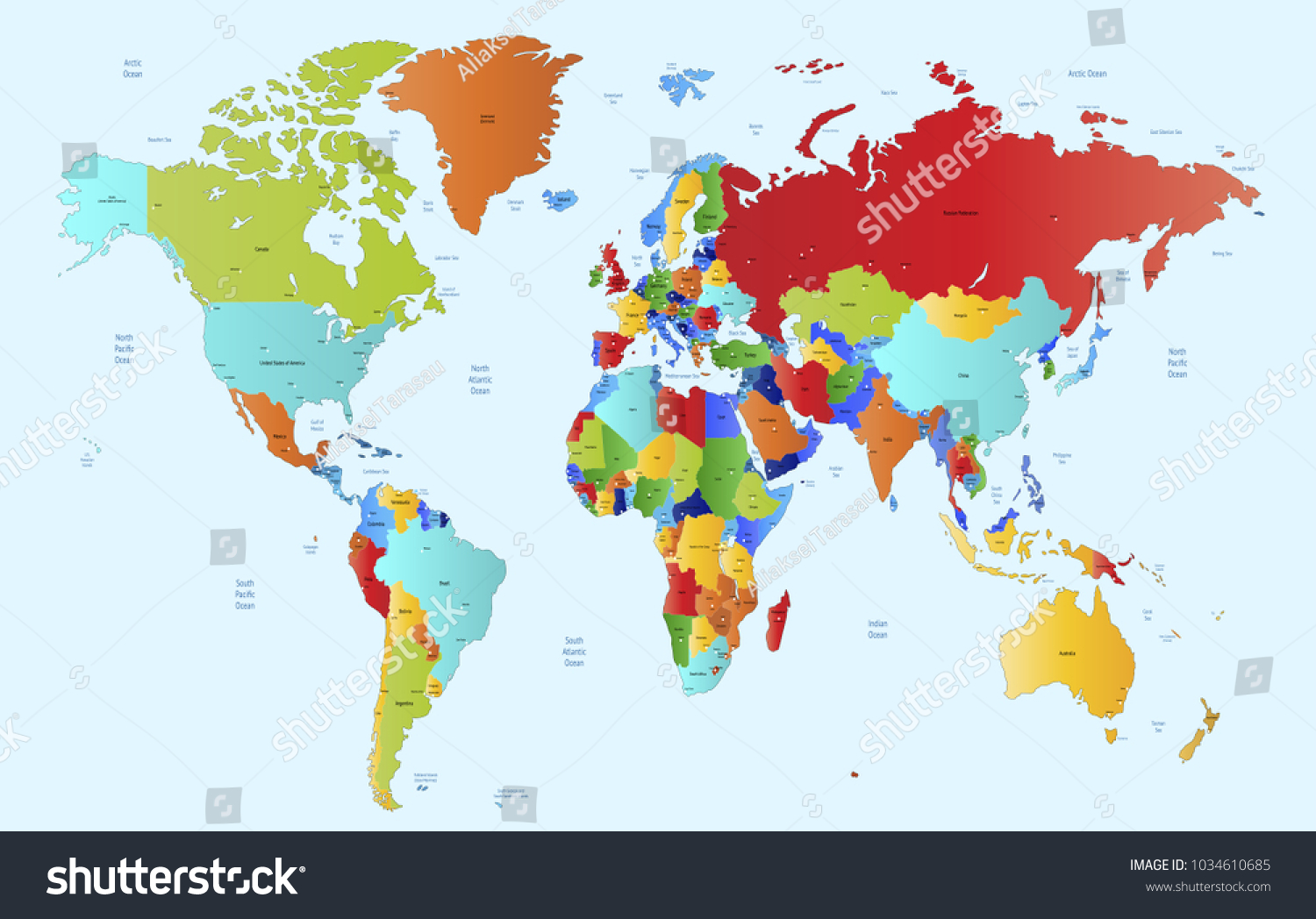 World Map Vector Stock Vector (Royalty Free) 1034610685 | Shutterstock