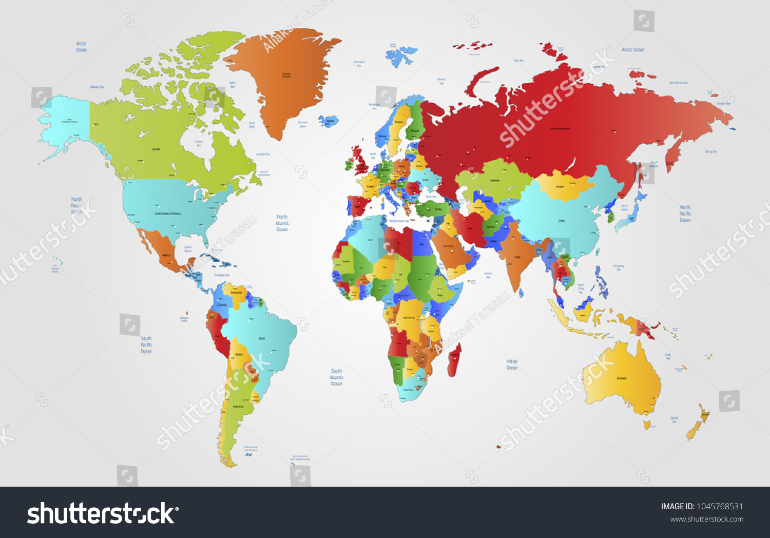 World Map Vector Stock Vector (Royalty Free) 1045768531 | Shutterstock