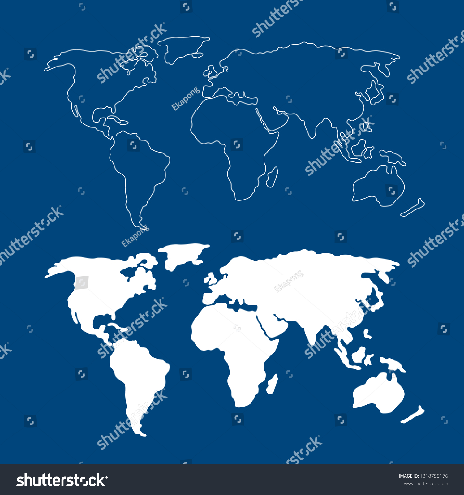 World Map Vector Stock Vector Royalty Free 1318755176 Shutterstock 3446