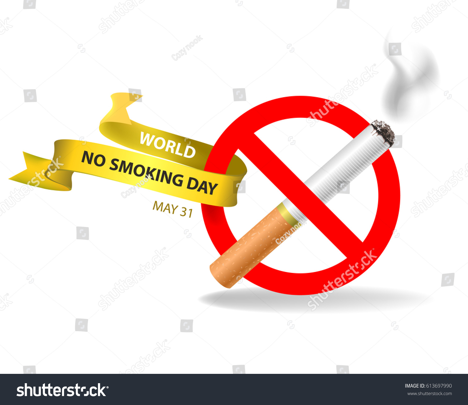 World No Smoking Day May 31 Stock Vector (Royalty Free) 613697990