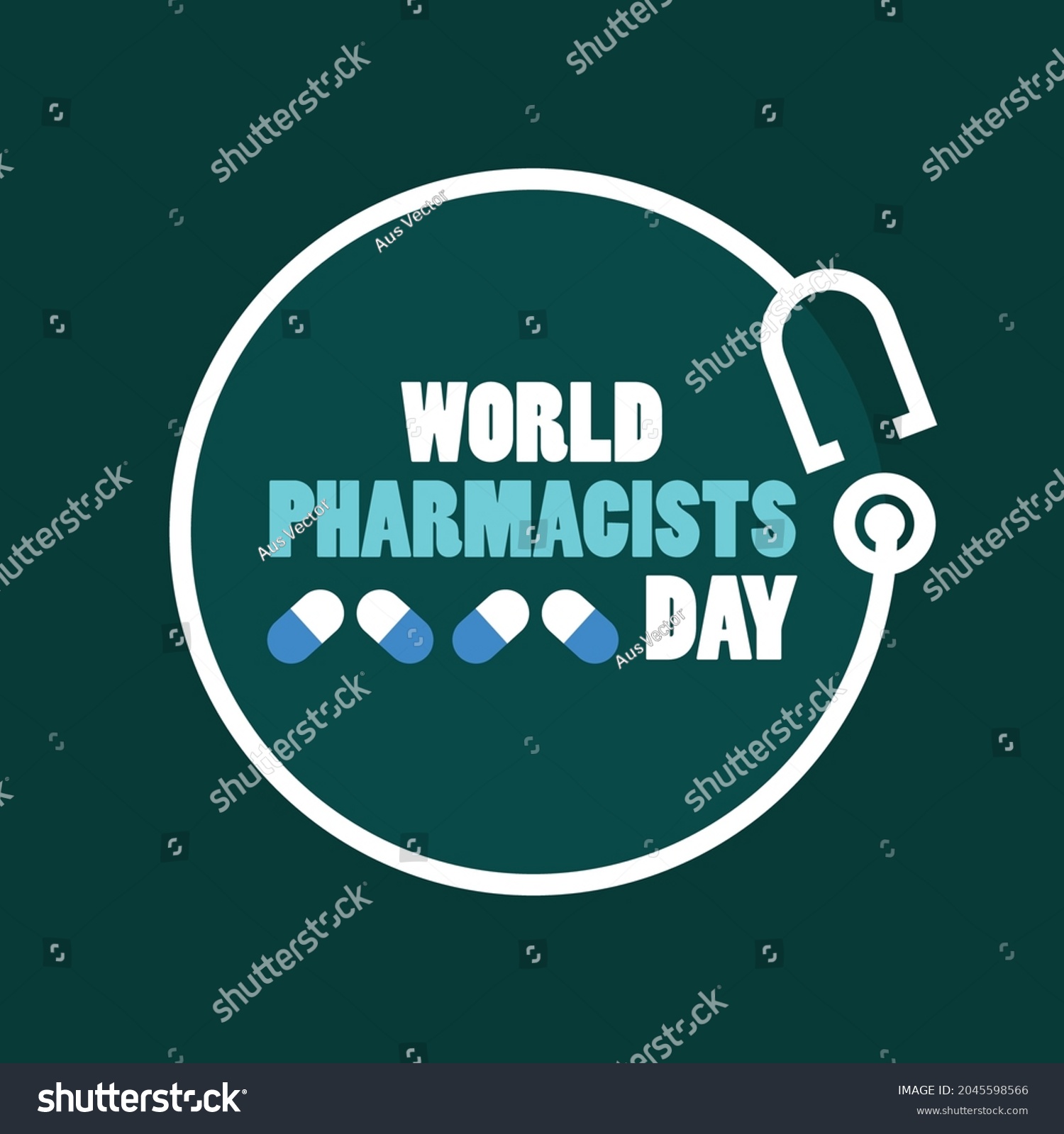 World Pharmacists Day Logo Vector Template Stock Vector (Royalty Free