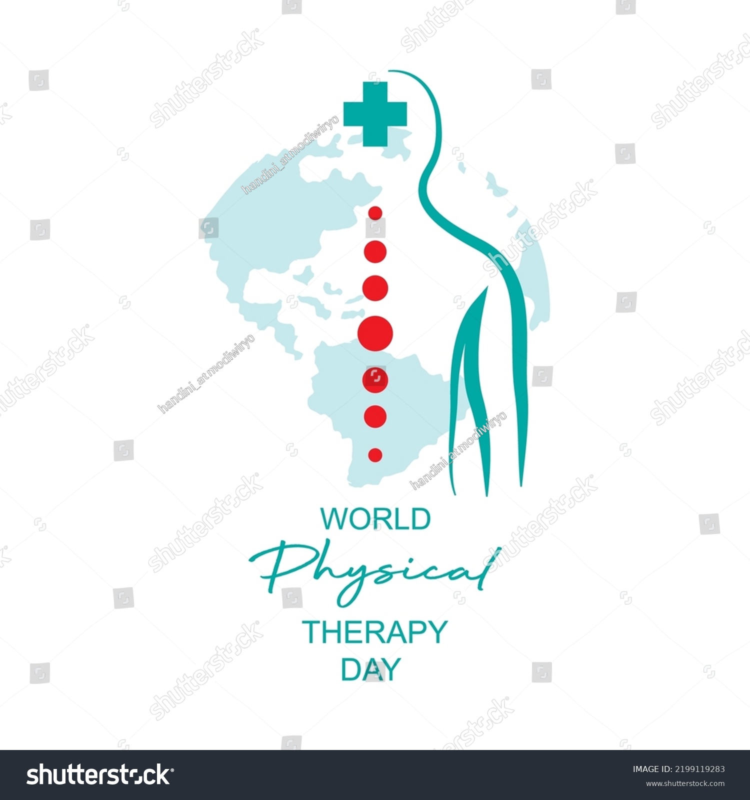 SVG of World physical therapy day poster concept svg