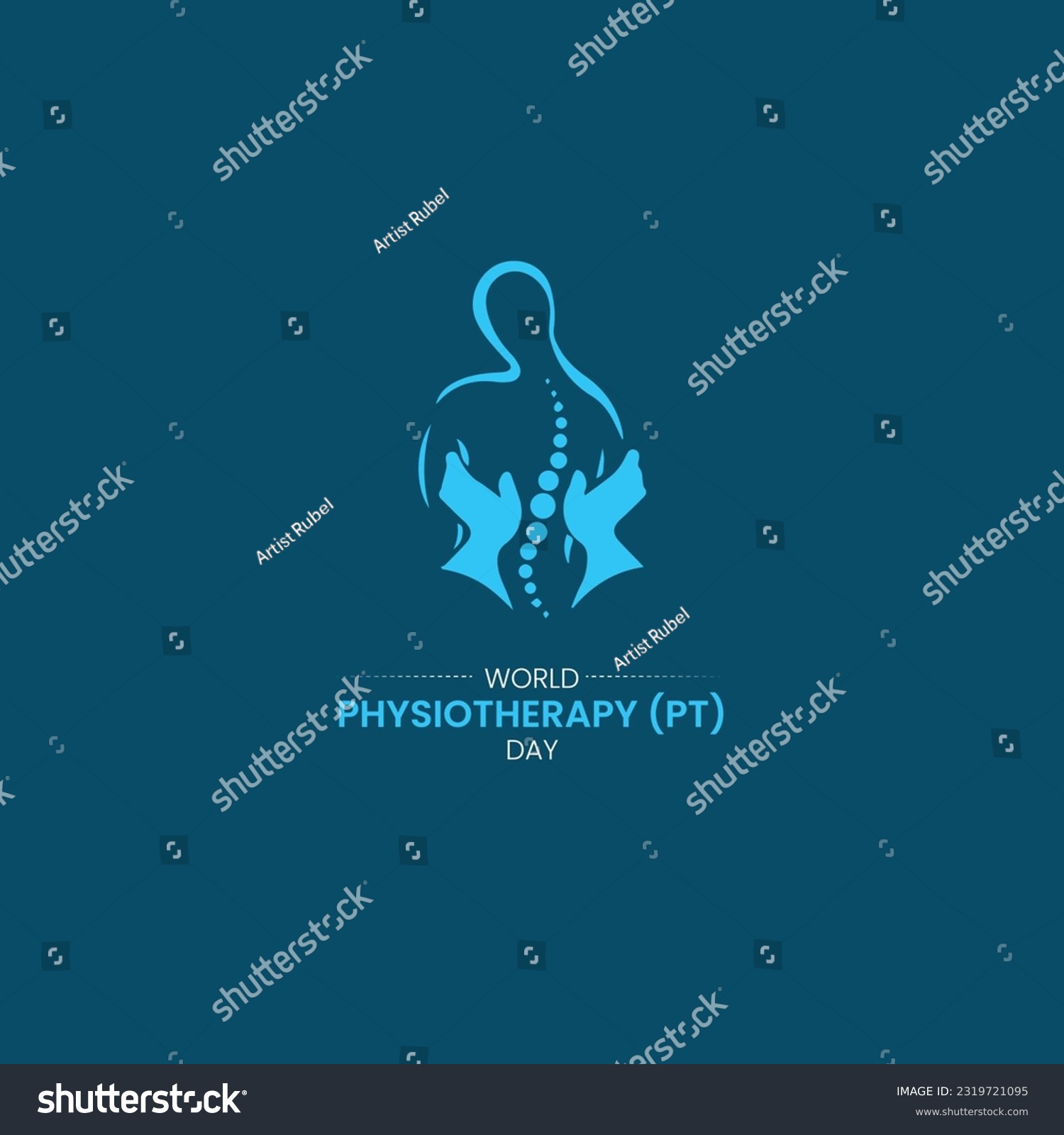 SVG of World Physiotherapy (PT) Day. international physiotherapy day. physiotherapy vector illustration. world physical therapy day.  svg