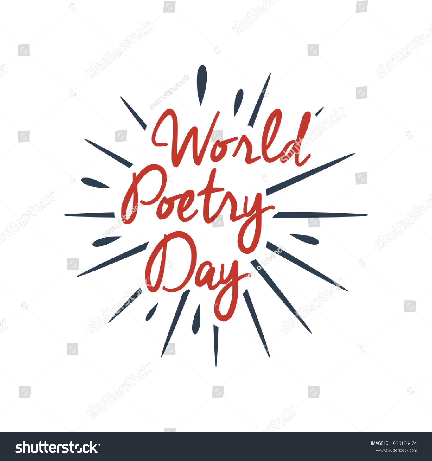 World Poetry Day Vector Illustration Minimalist Stock Vector (royalty 