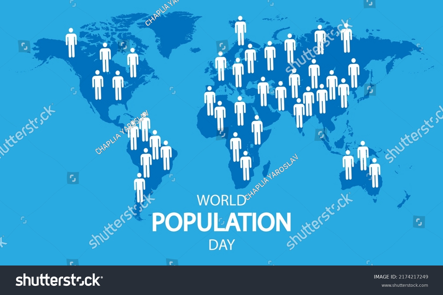 World Population Day World Map People Stock Vector (Royalty Free ...