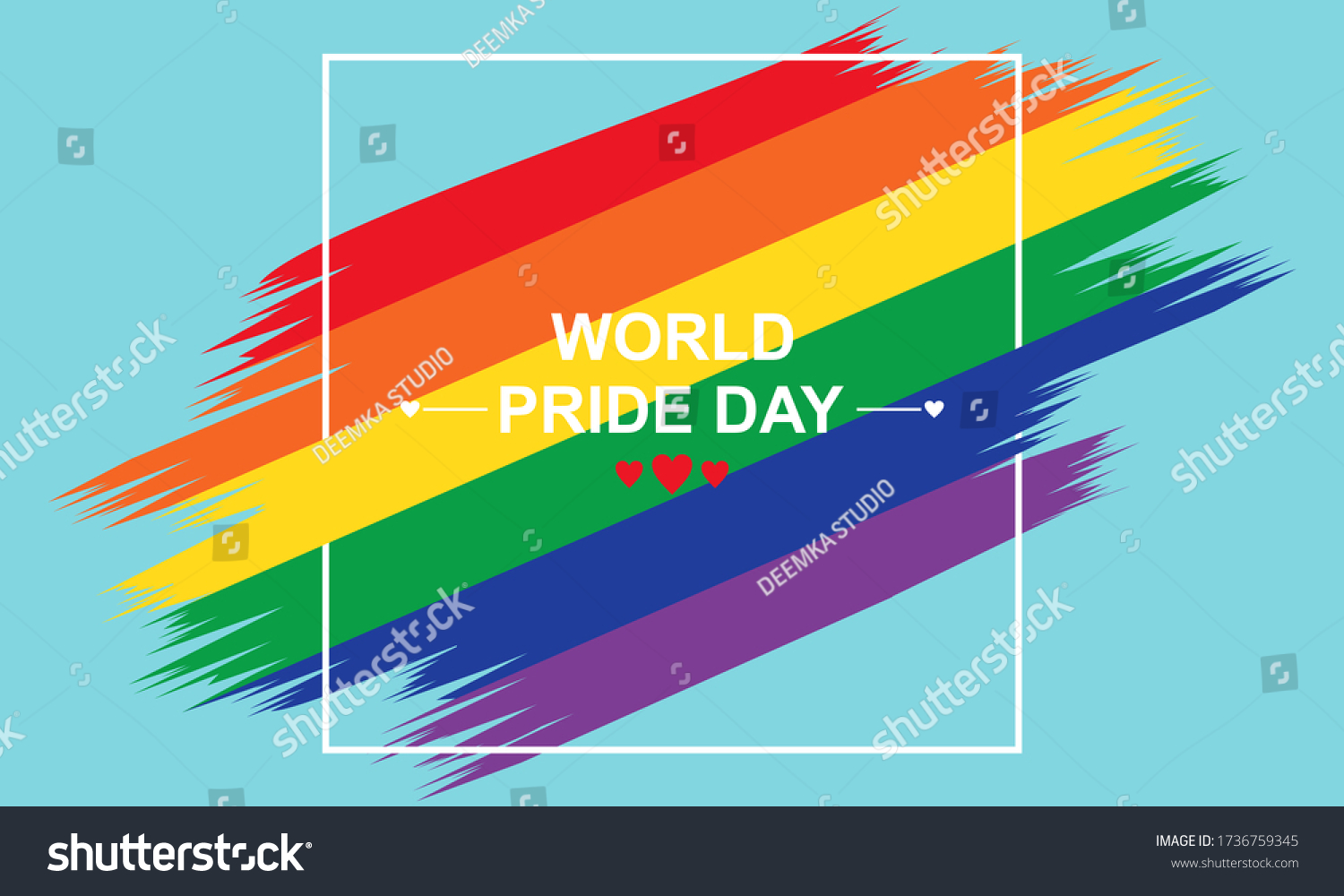 World Pride Day Rainbow Background Logo Stock Vector (Royalty Free