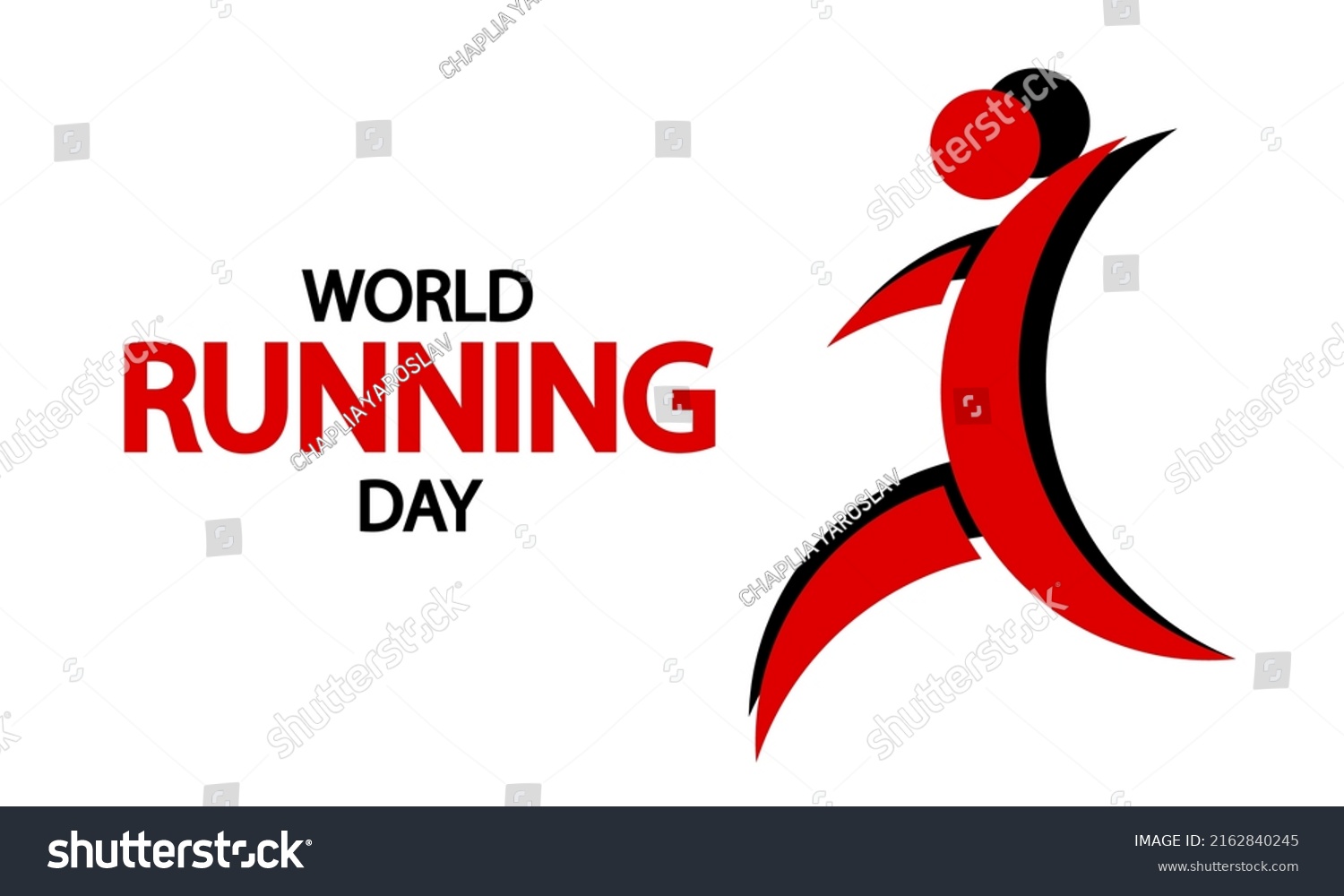 World Running Day Runner Logo Vector Stock Vector (Royalty Free