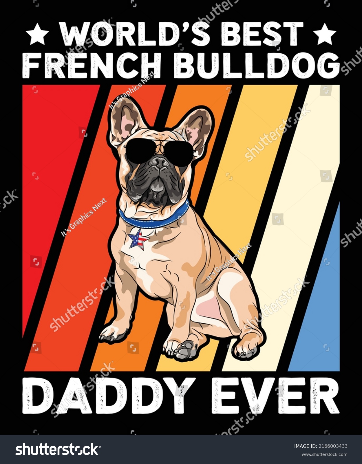 SVG of World's Best French Bulldog Daddy Ever -Father's Day Unisex T shirt svg